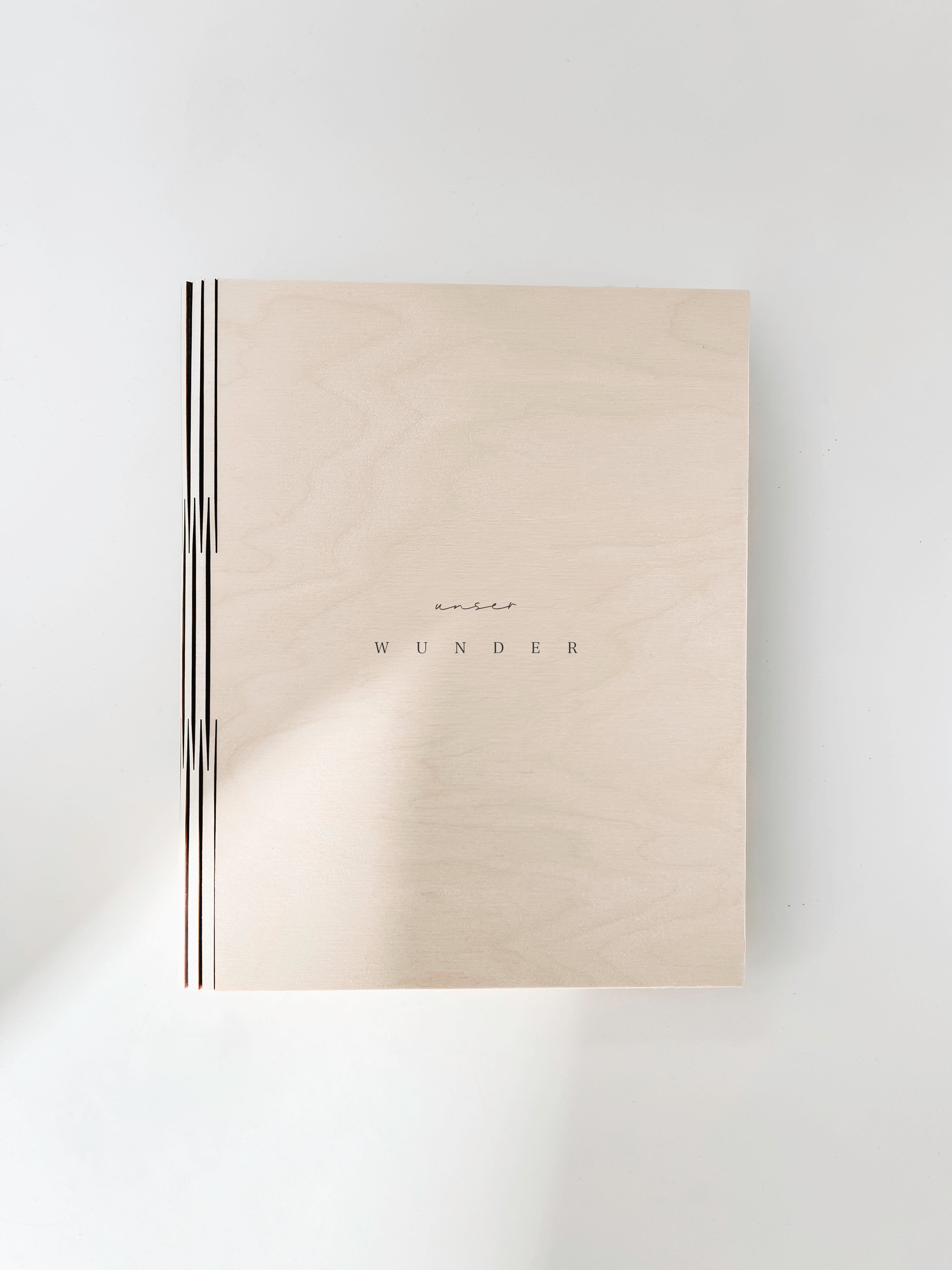 Erinnerungsalbum aus Holz - unser Wunder