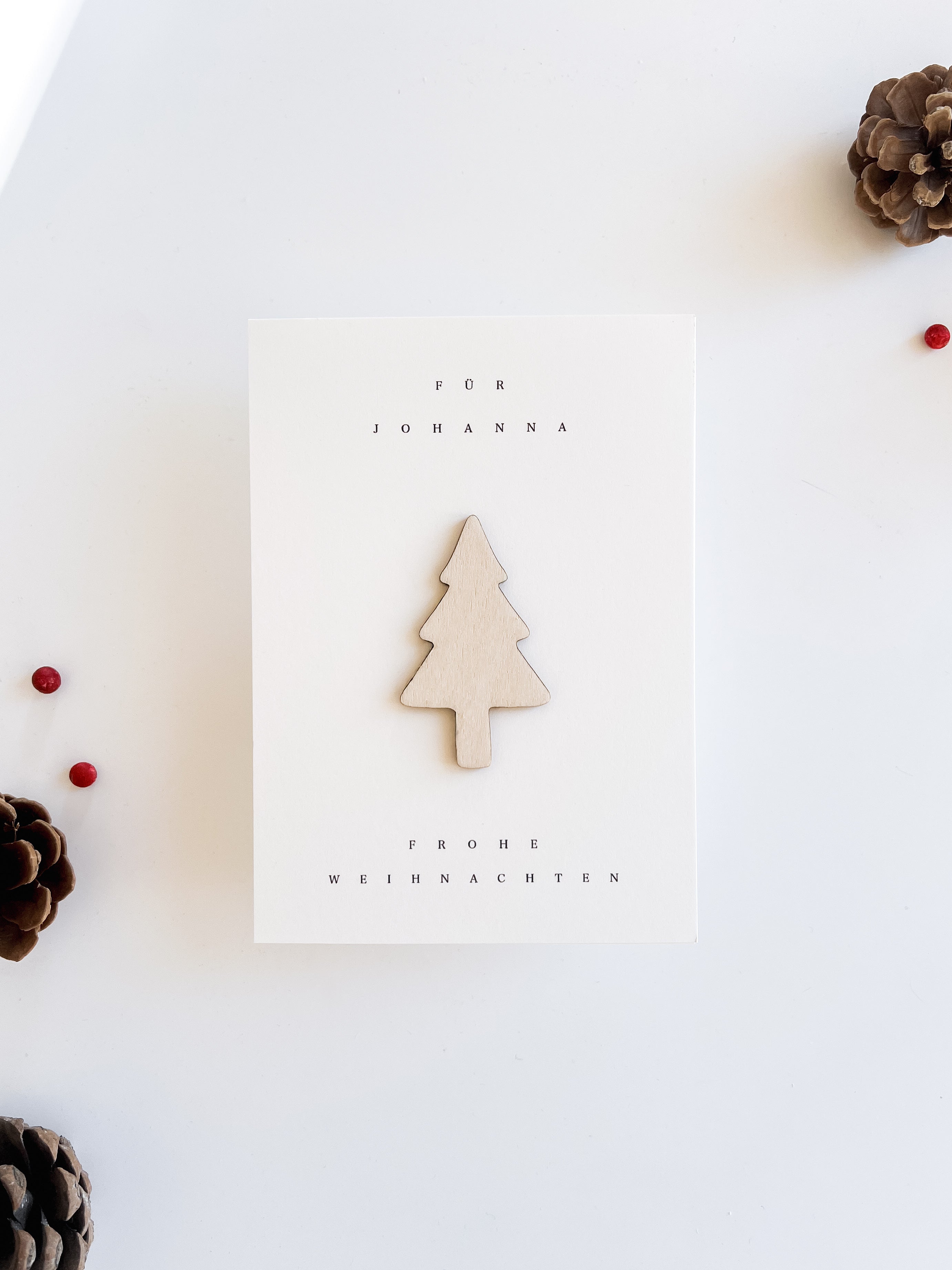 Weihnachtskarte personalisiert - Tannenbaum