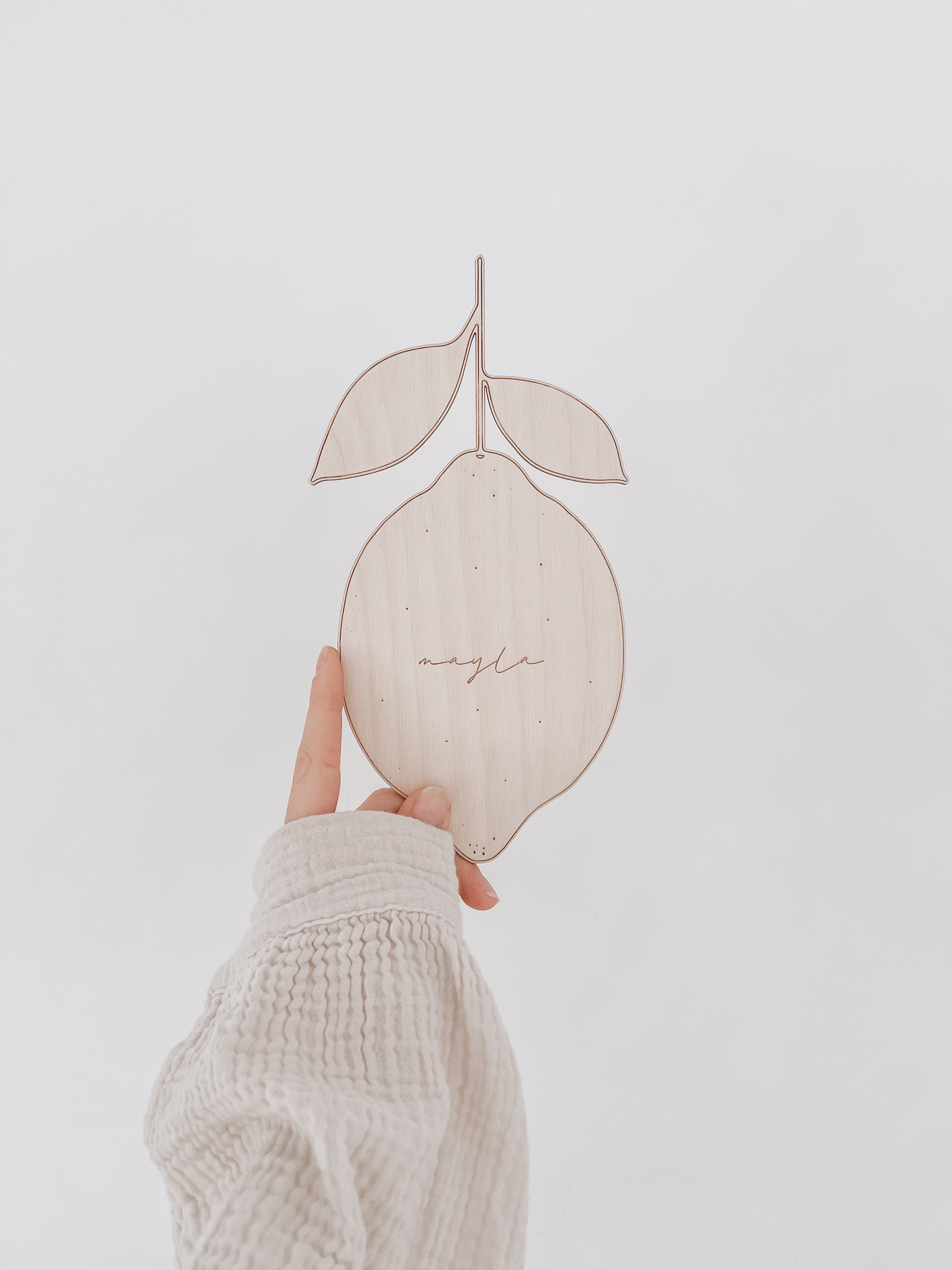 Namensschild personalisiert mit Name - „Zitrone“