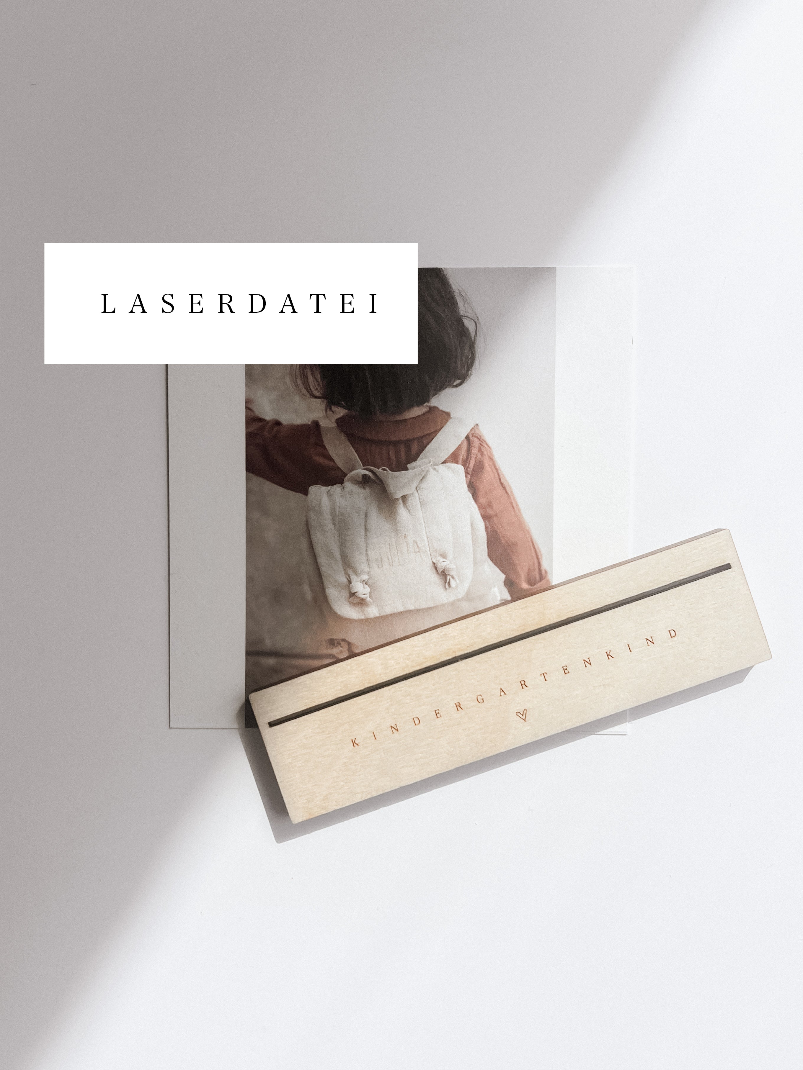 Laserdatei Kartenhalter - Kindergartenkind