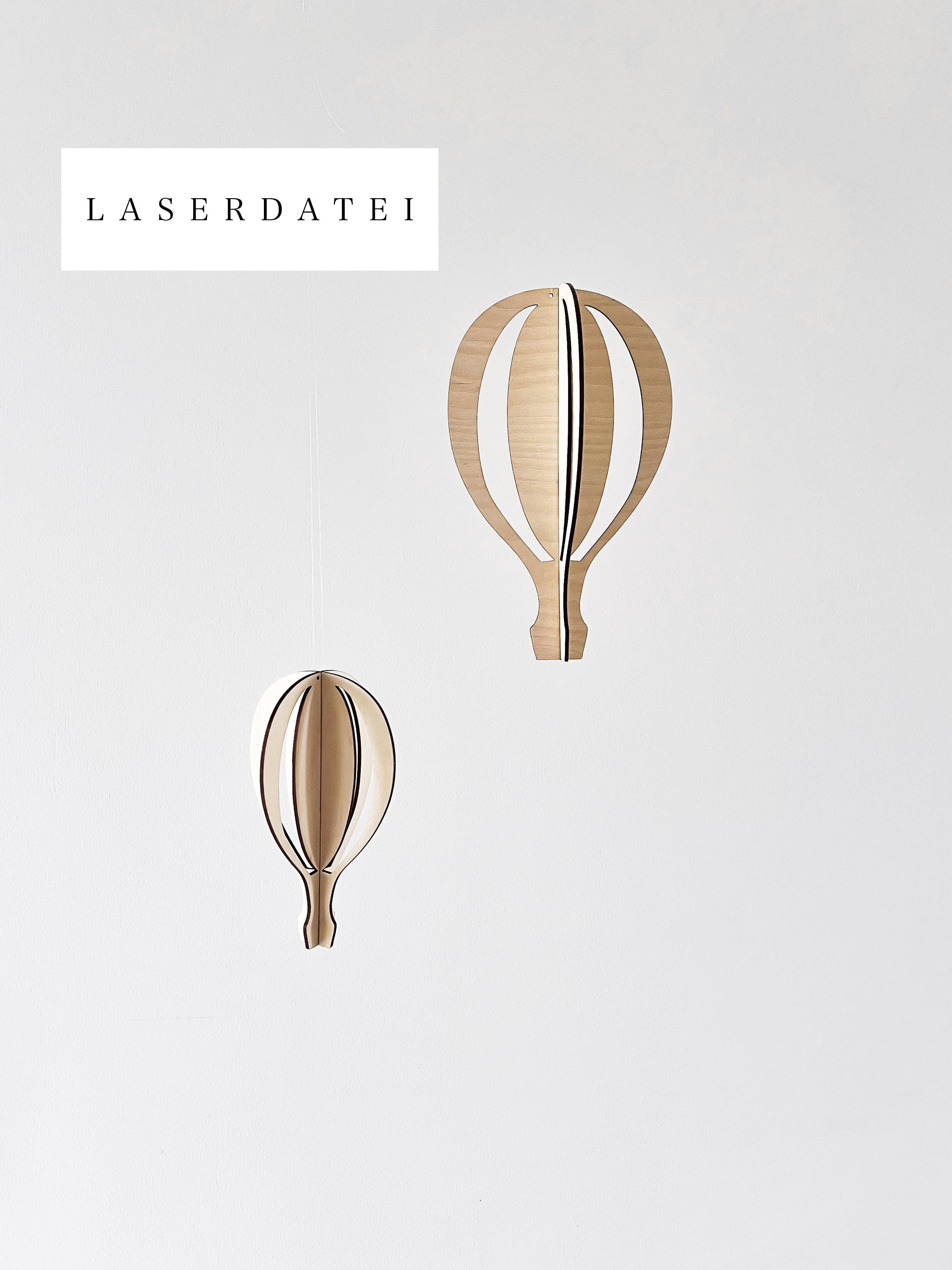 Laserdatei Mobile Kinderzimmer Heißluftballon