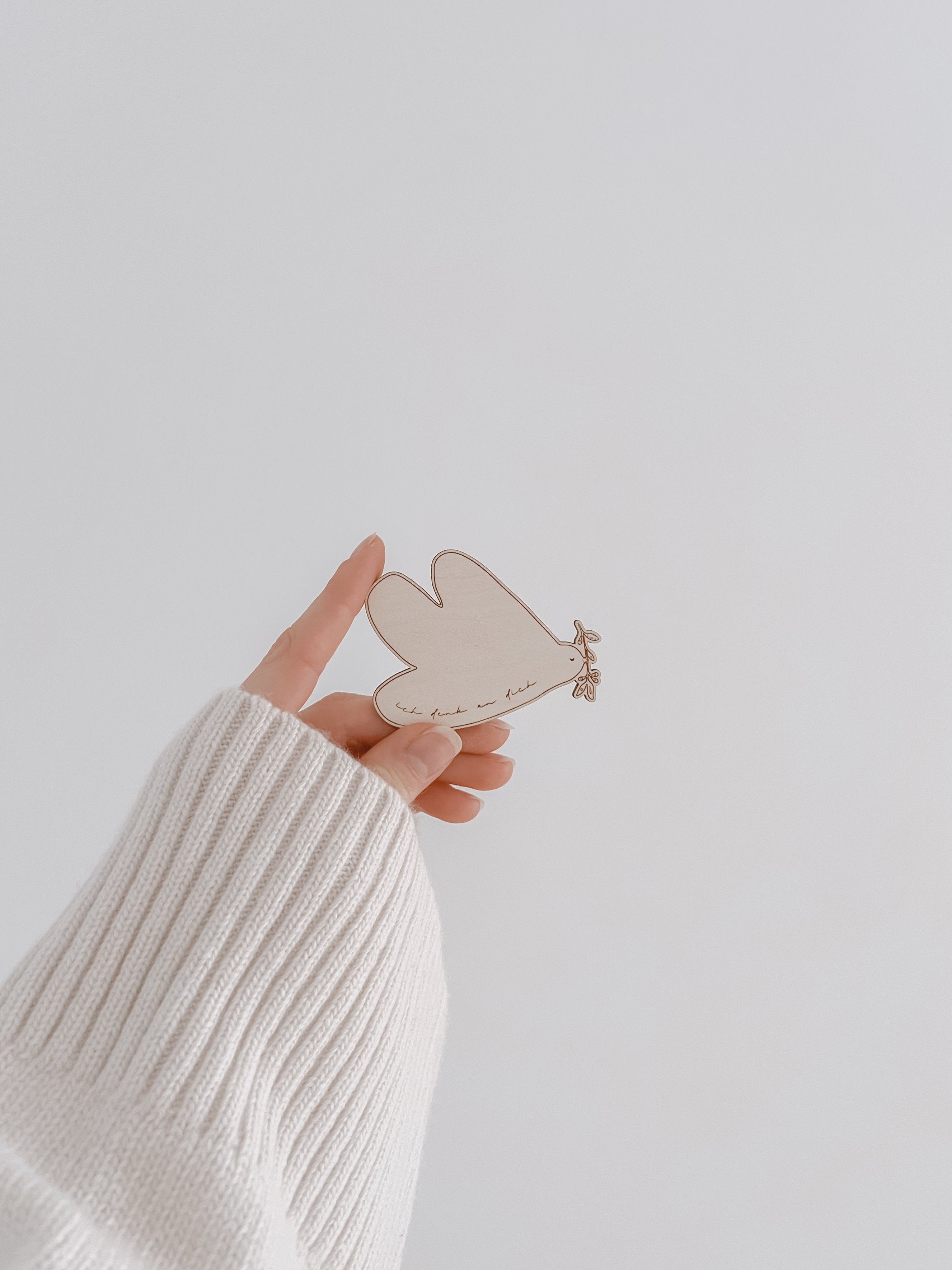 Karte aus Holz - ich denk an dich