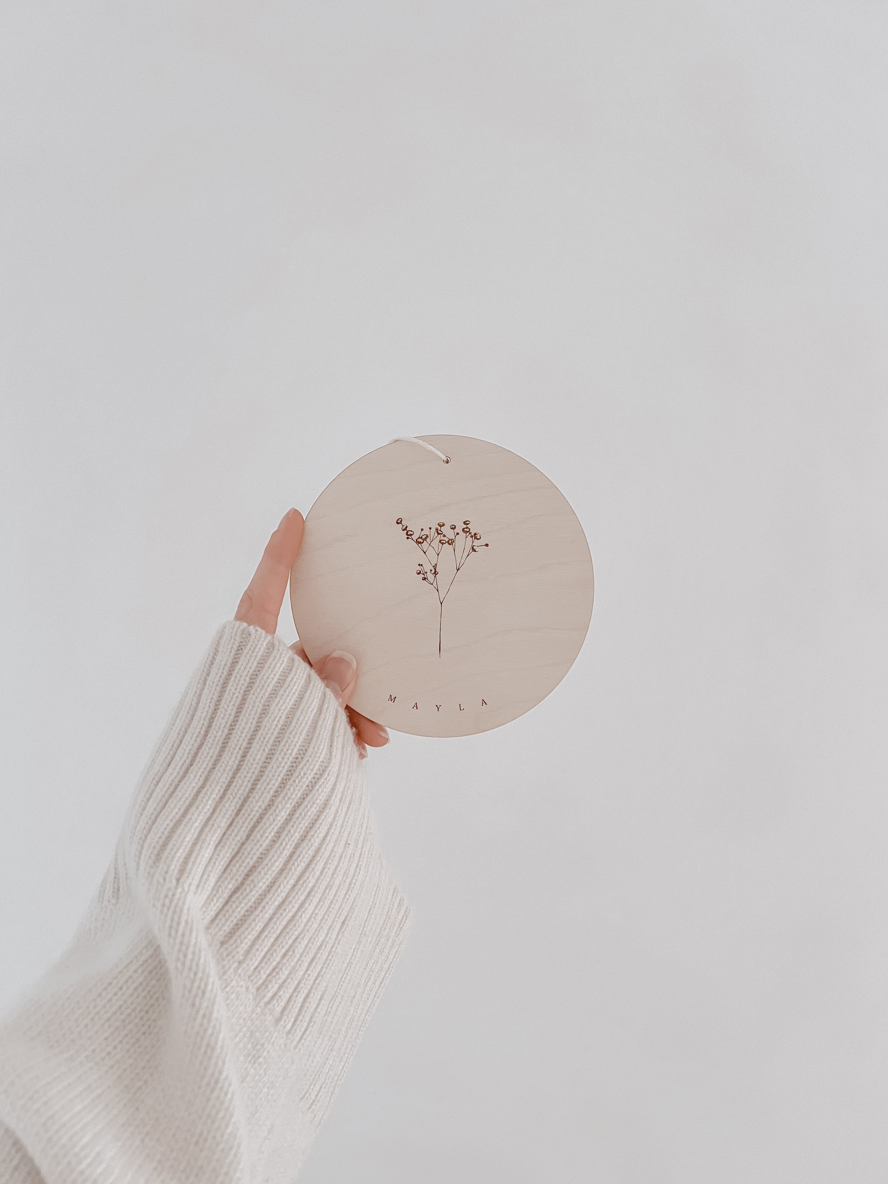 Namensschild personalisiert mit Name - „Schleierkraut“