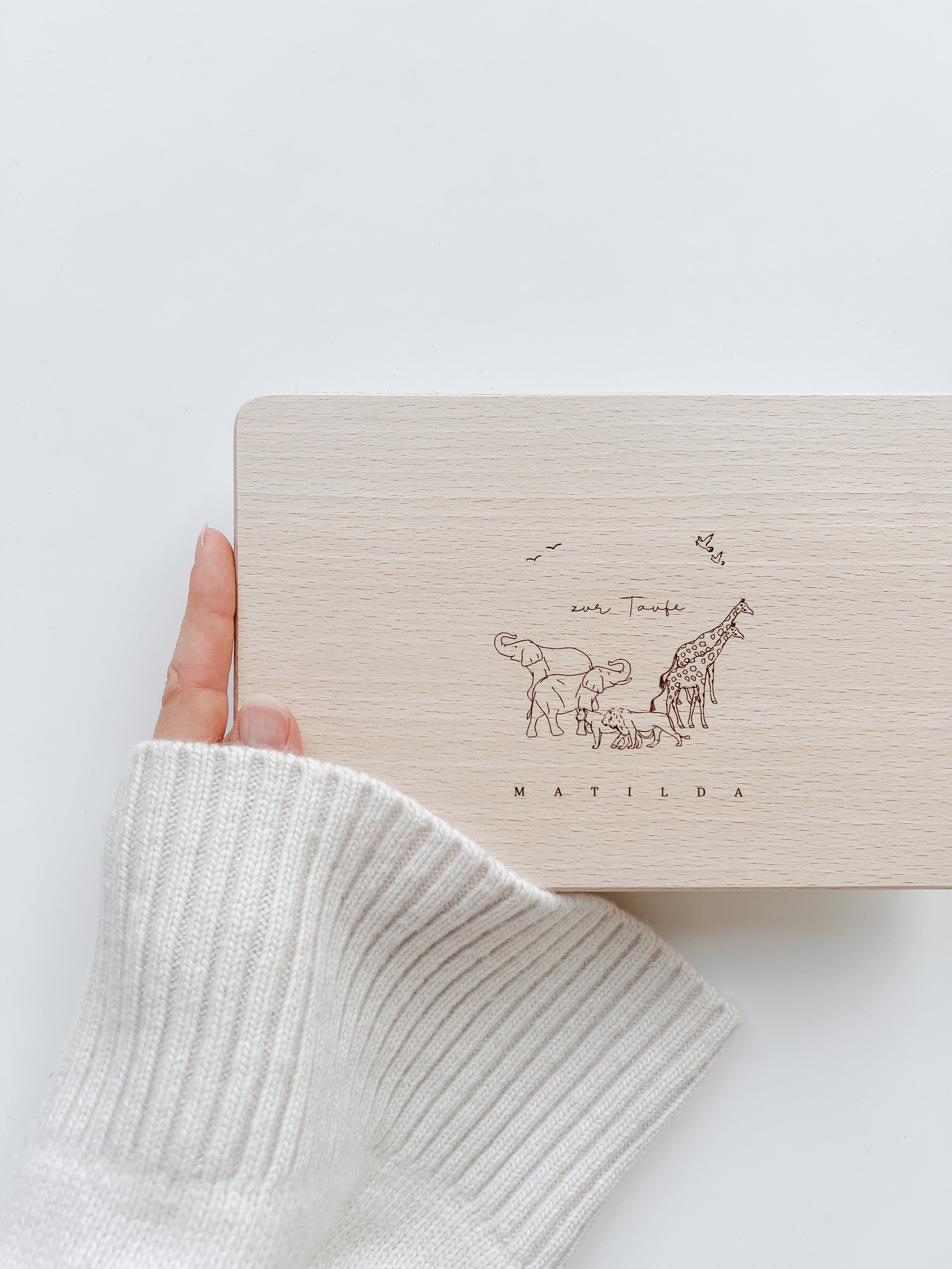 Frühstücksbrettchen personalisiert - Taufgeschenk