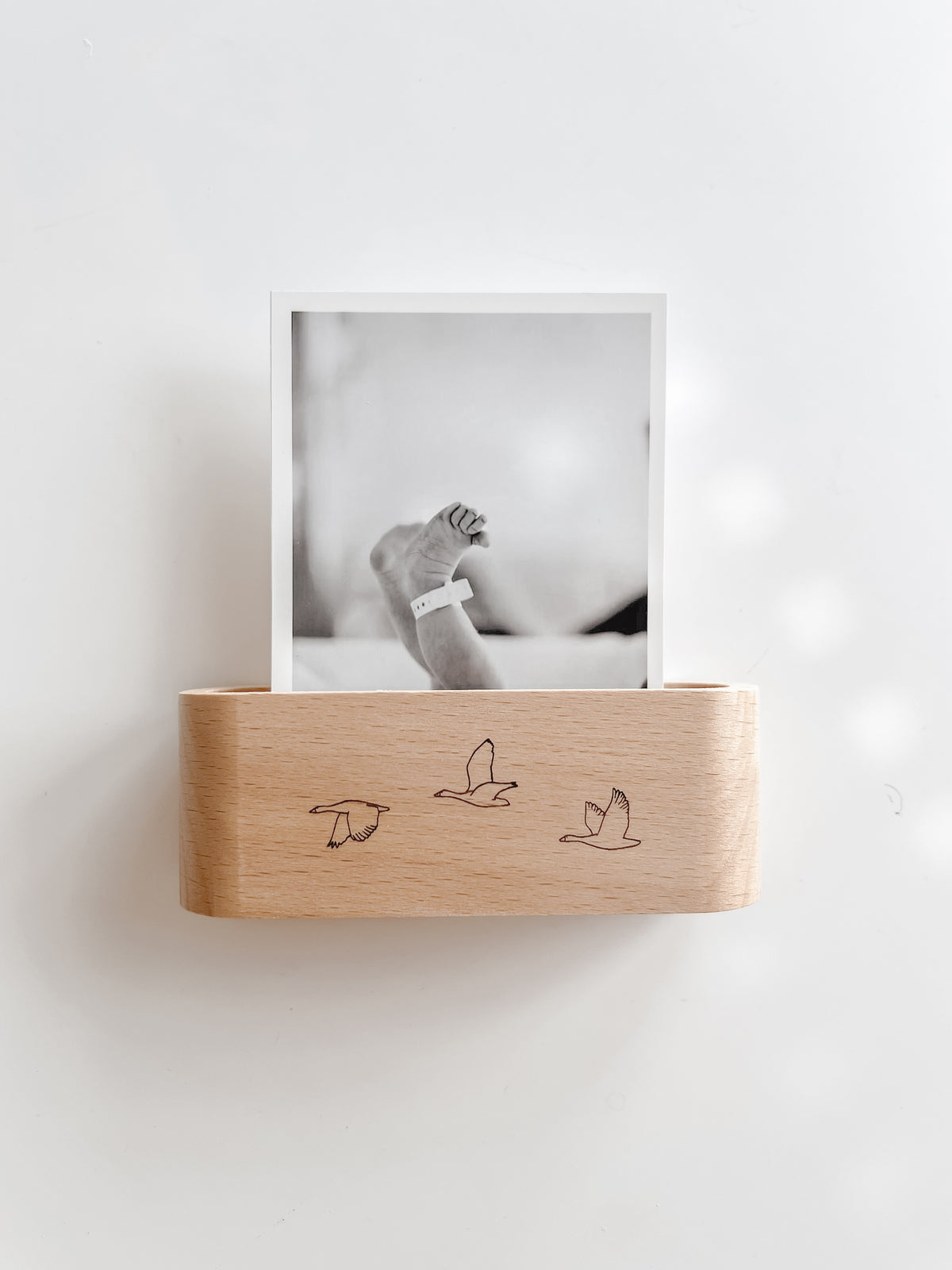 Bilderhalter Buchenholz Polaroid Fotohalter graviert Deutschland