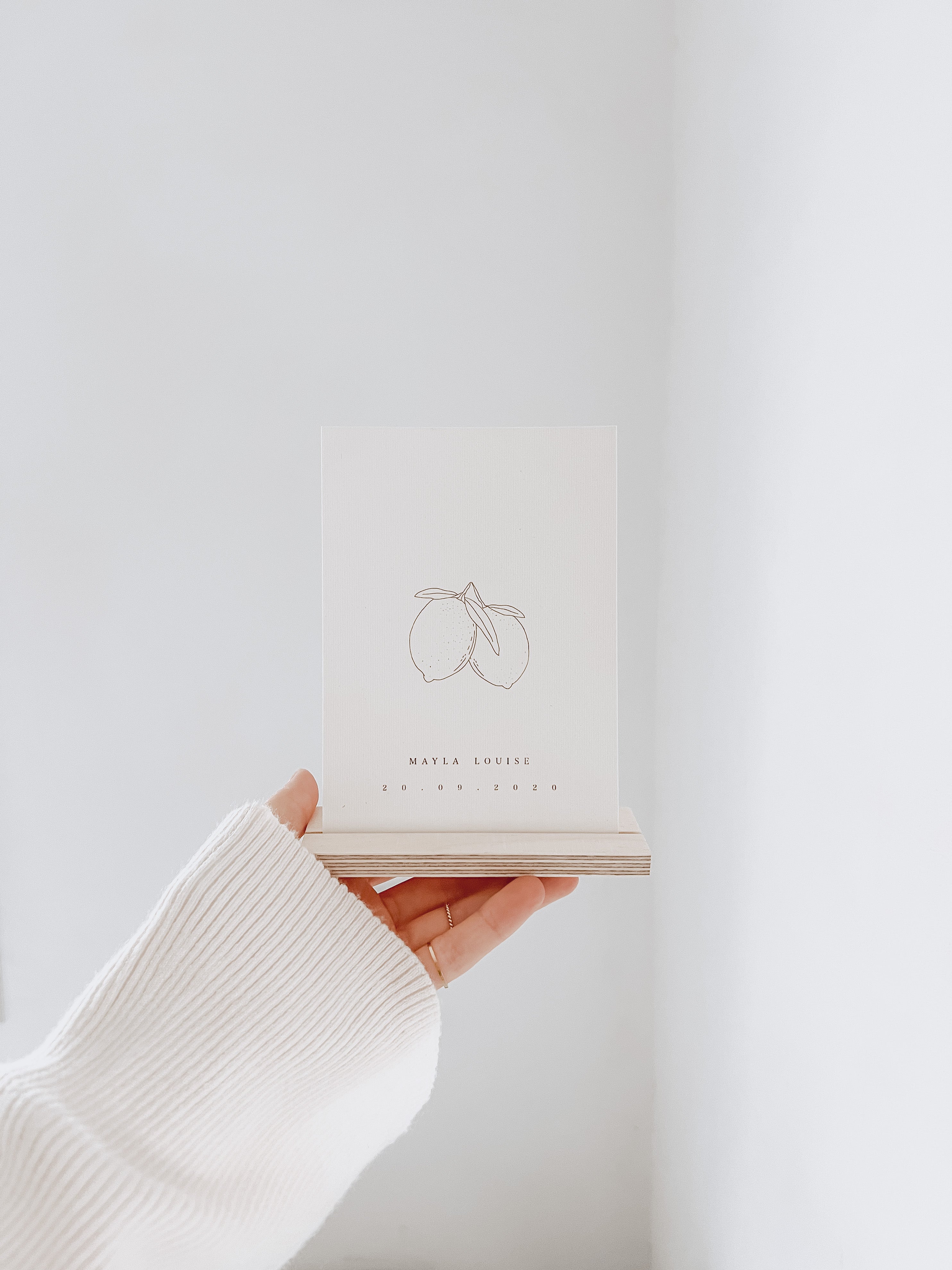 Karte zur Geburt - Zitrone