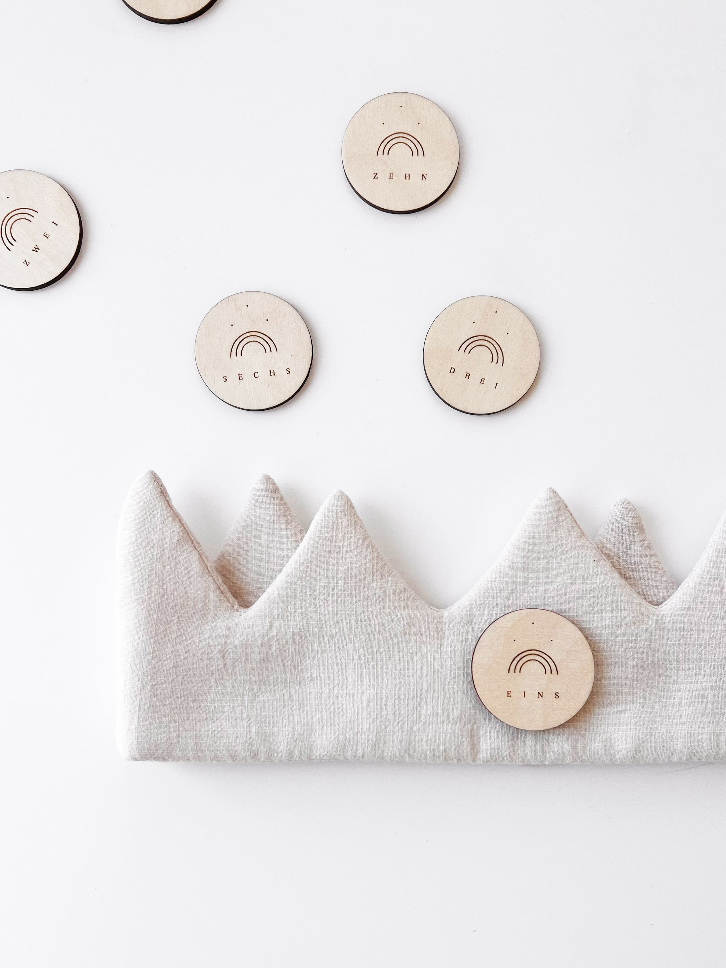 Laserdatei Button für Geburtstagskrone