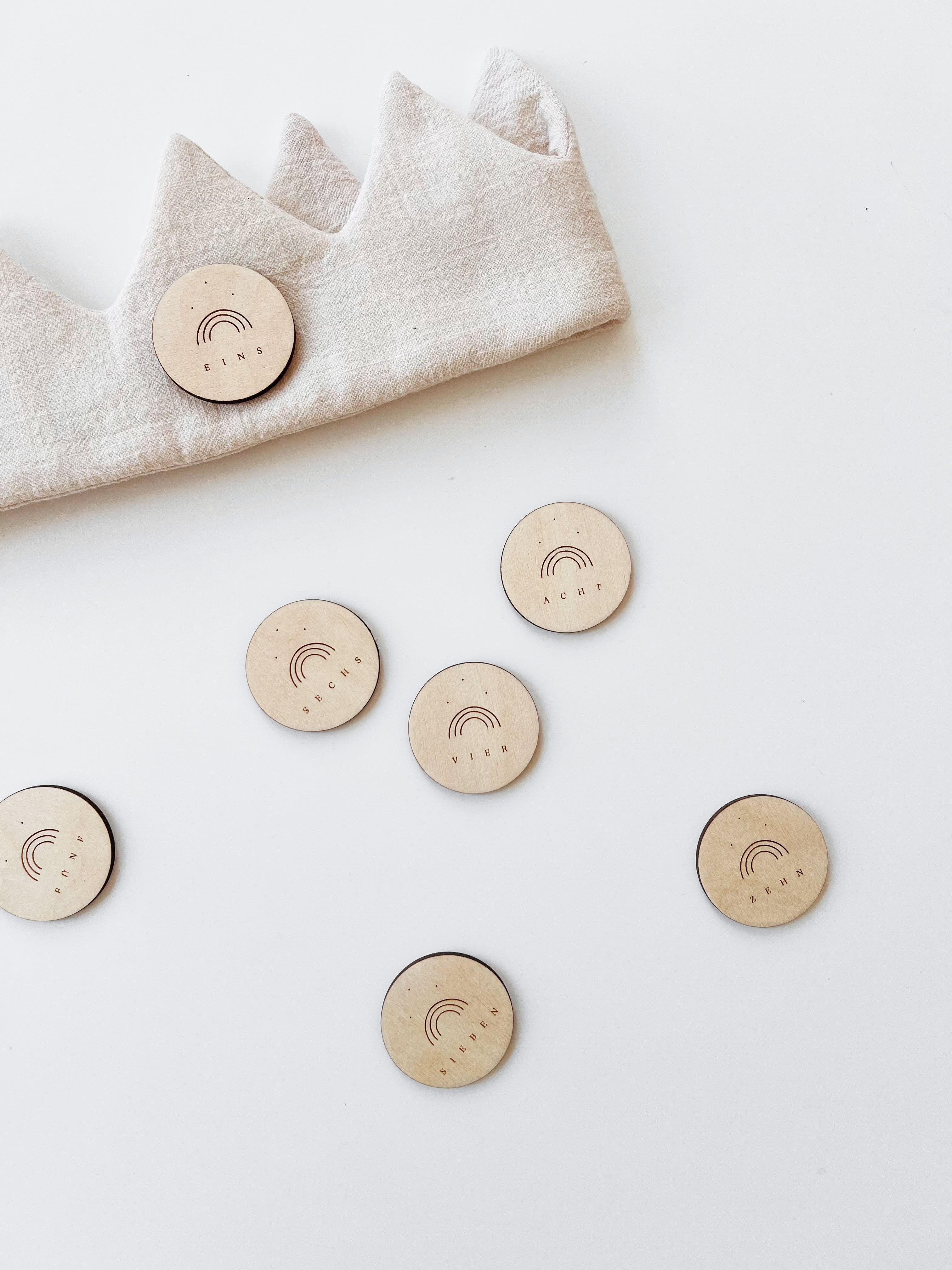 Laserdatei Button für Geburtstagskrone