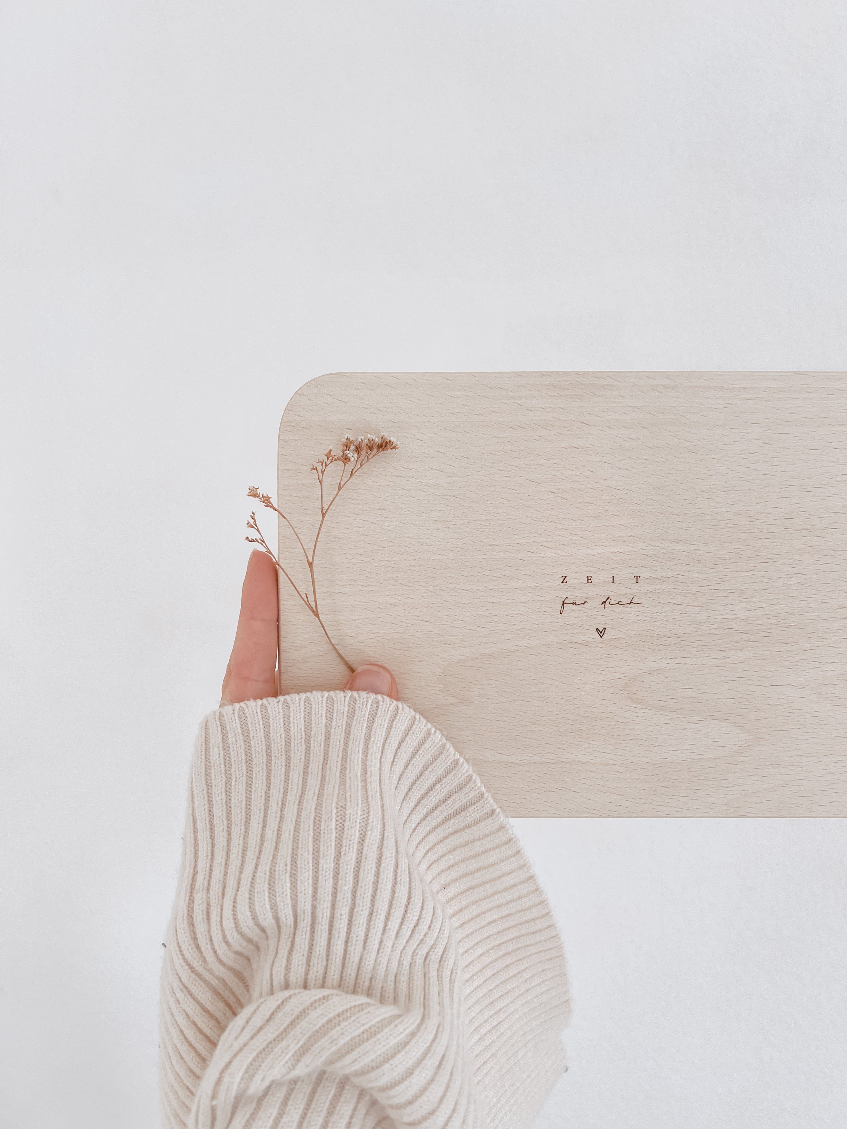 Frühstücksbrettchen mit Gravur - Zeit für dich