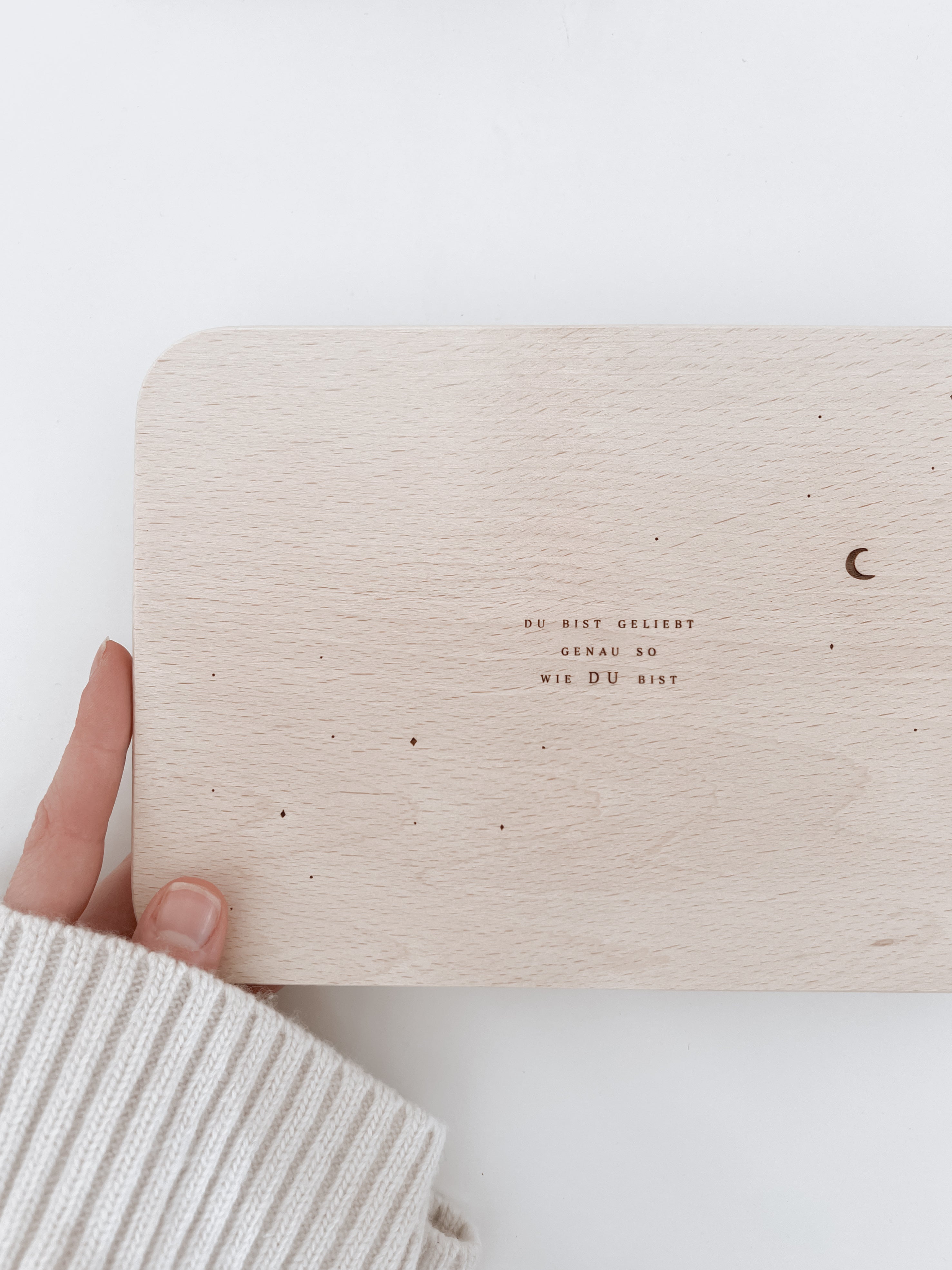 Frühstücksbrettchen mit Gravur - Affirmation