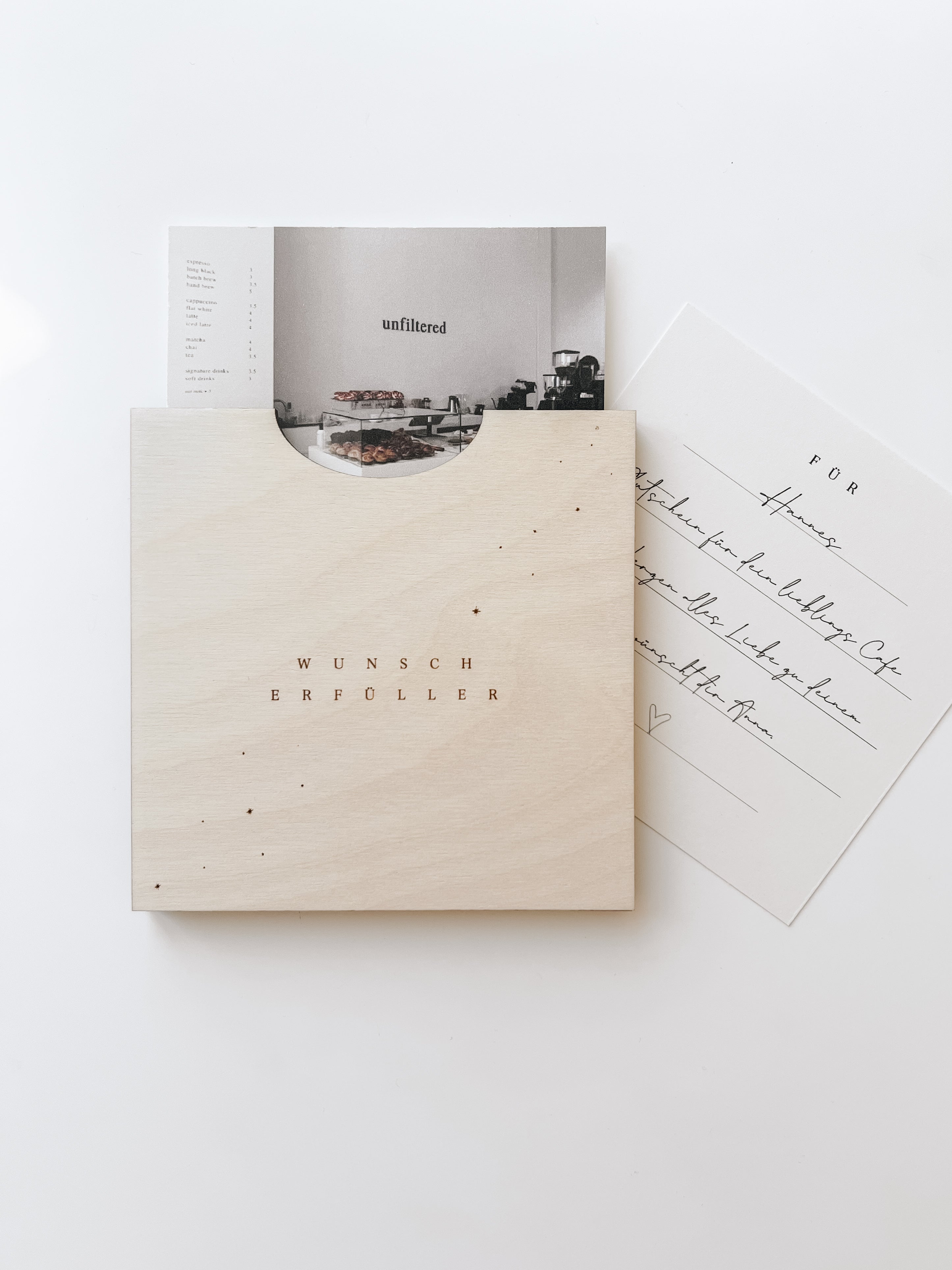 Holzkarte - Geschenkgutschein