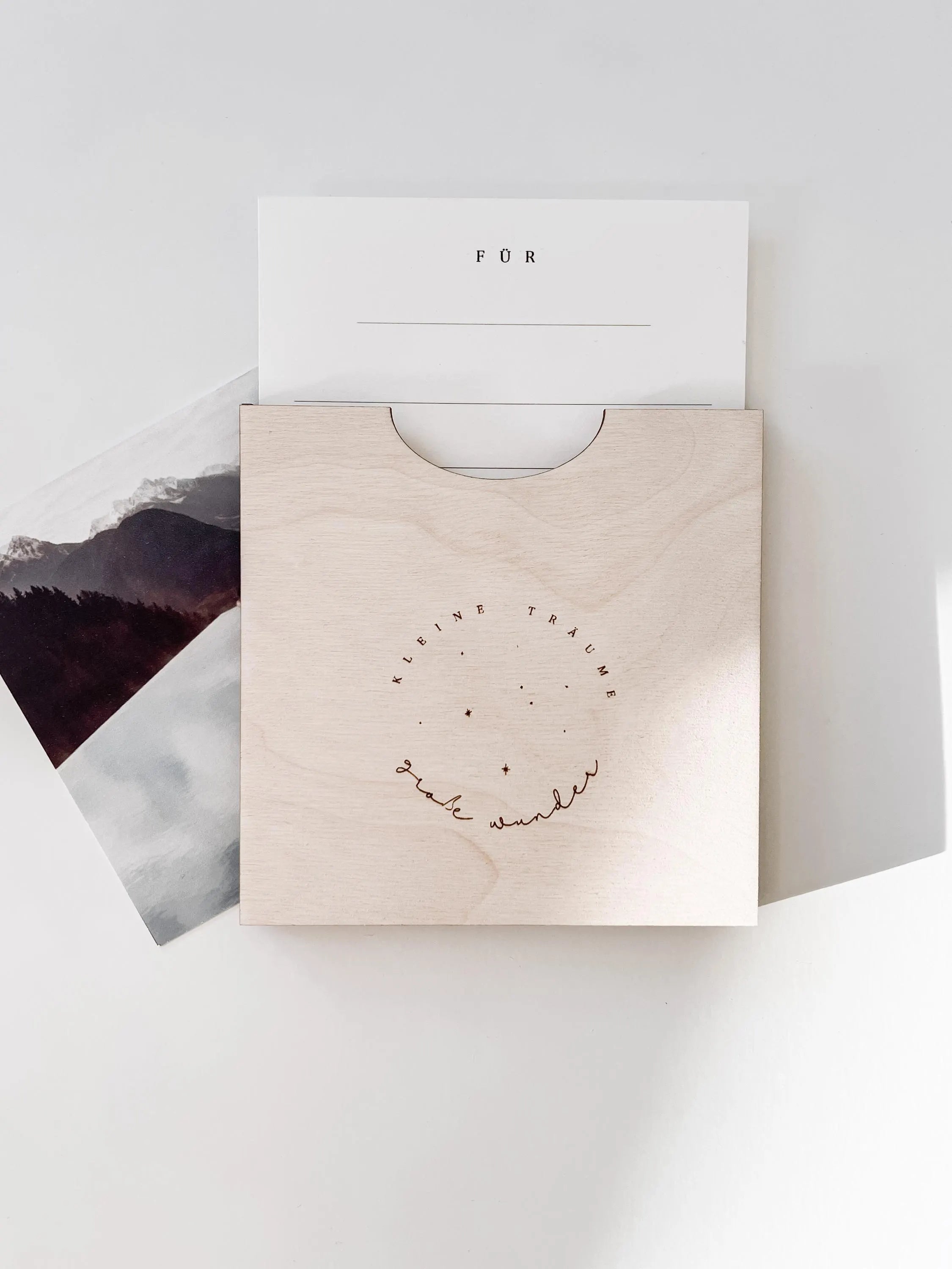 Holzkarte - kleine Träume