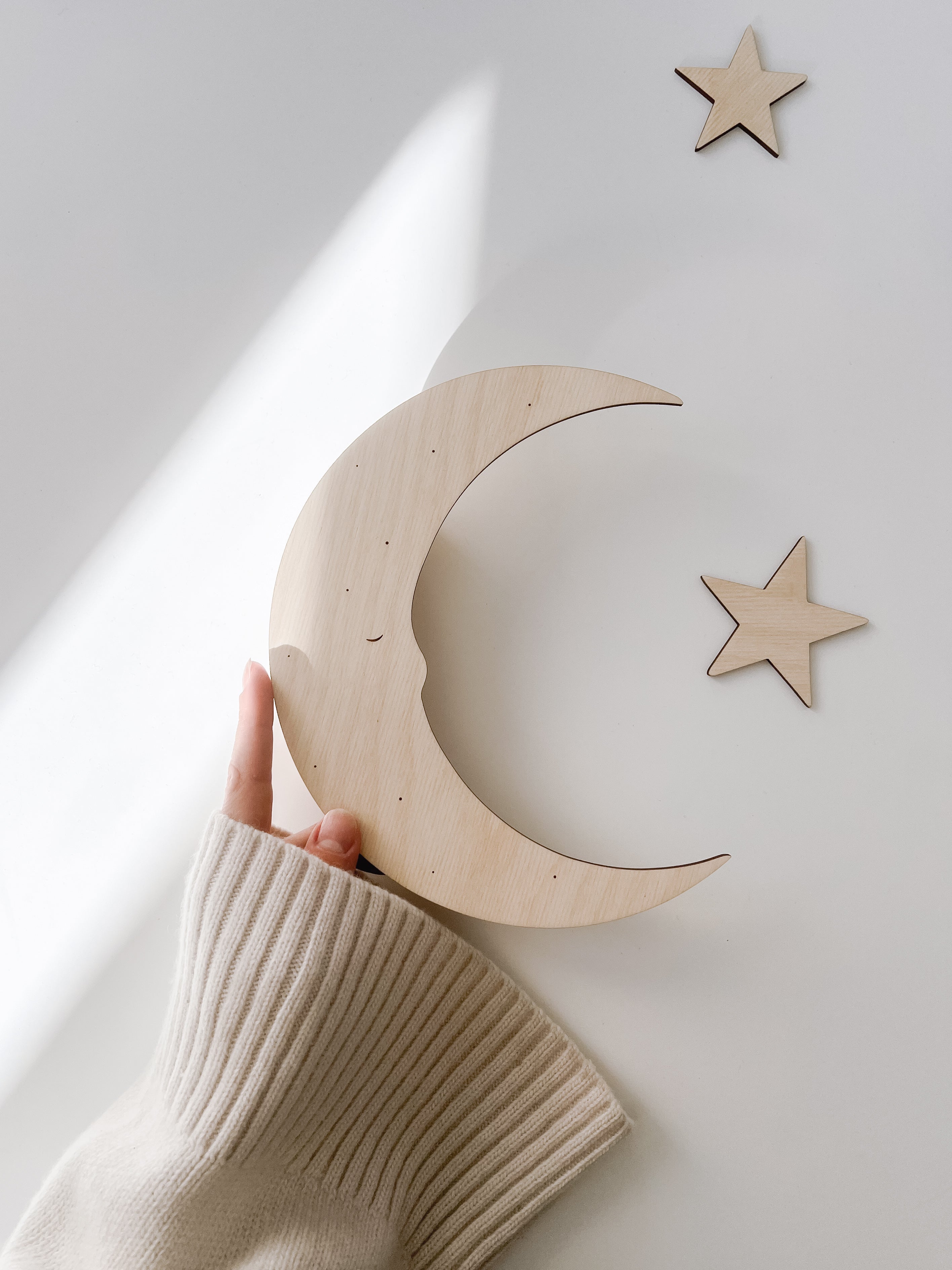 Wanddekoration -Set Mond und Sterne