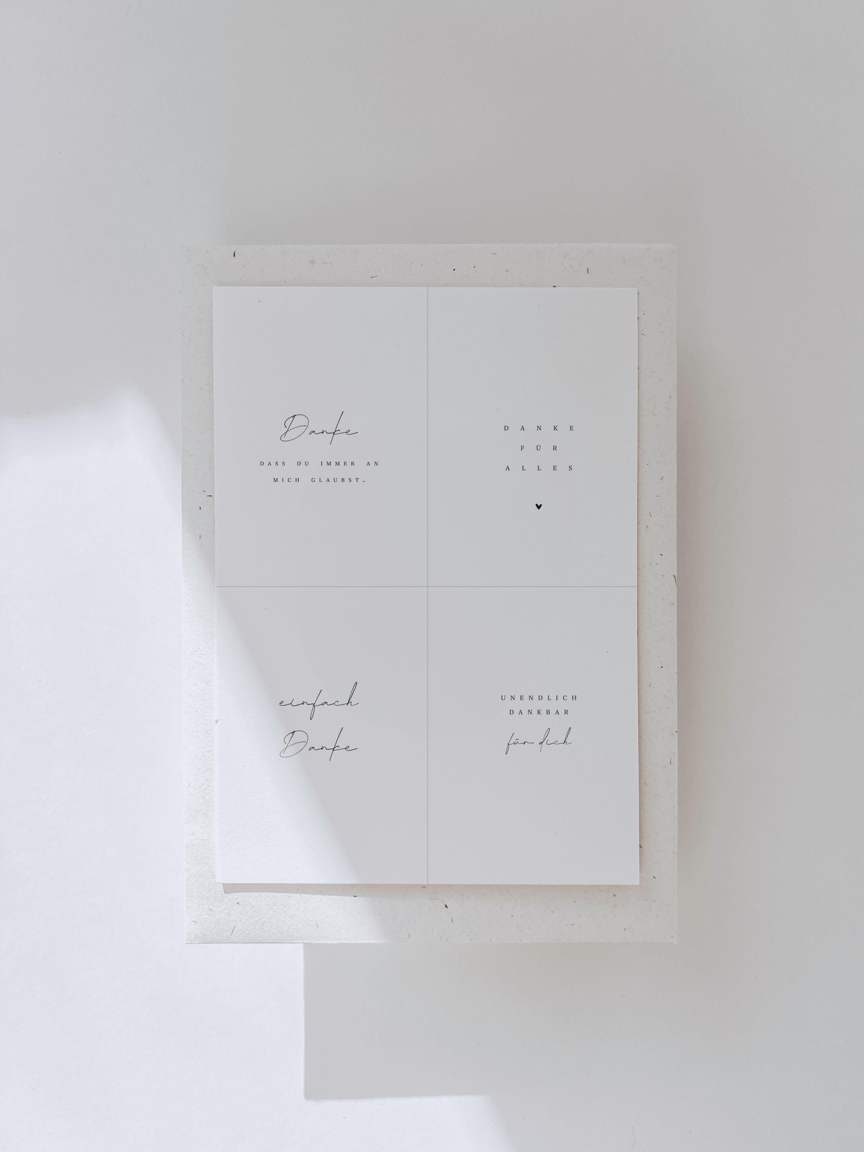 Dankeskarten Set Druckdatei