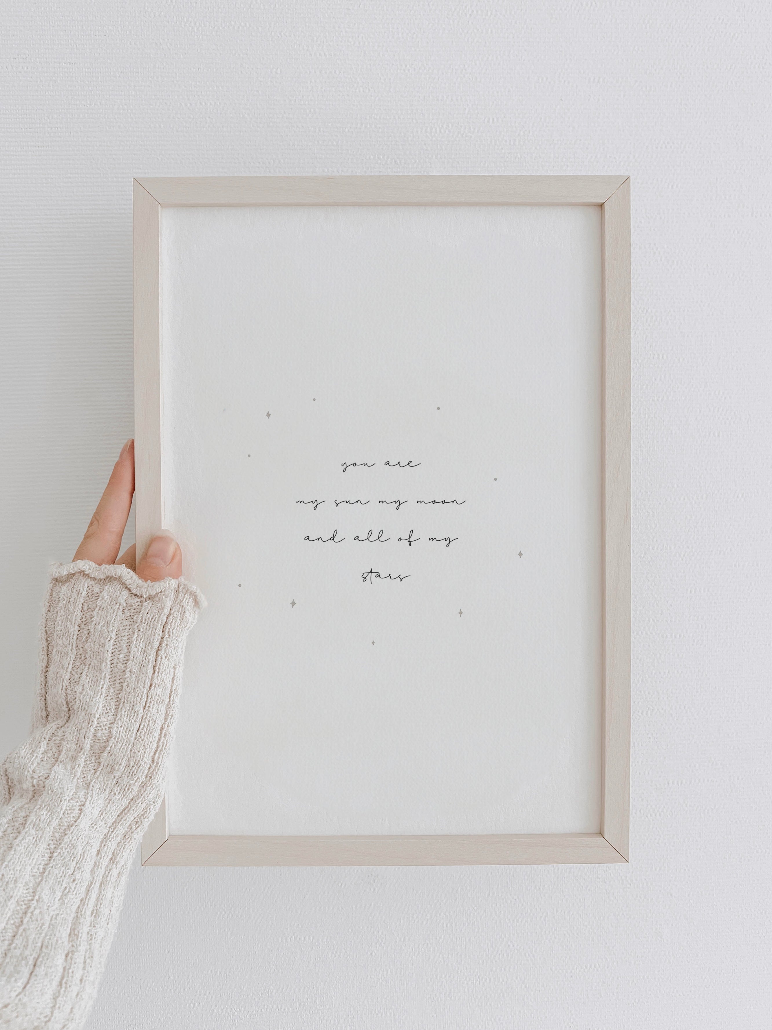 Poster Druckdatei - You are my sun, my moon…