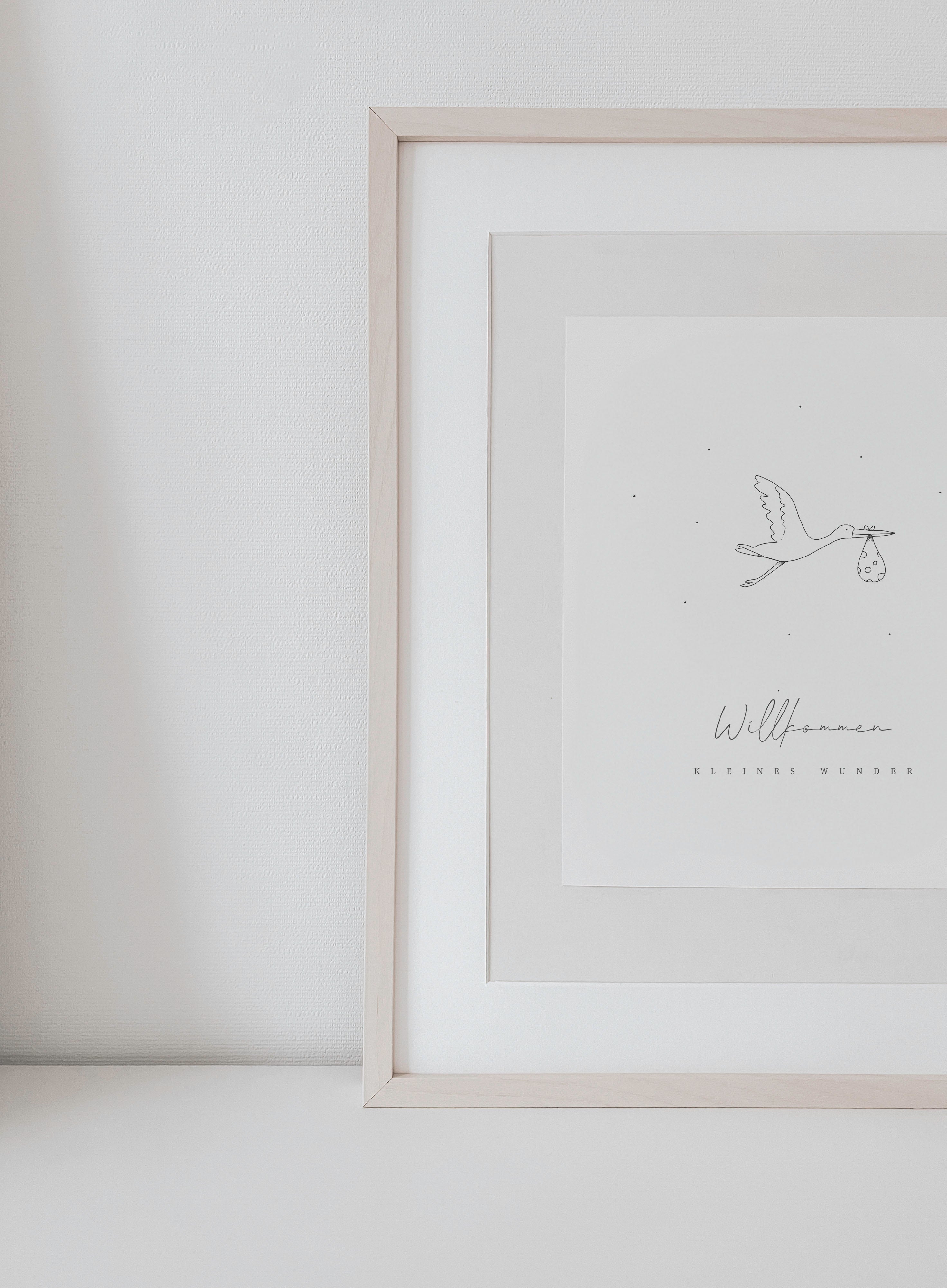 Poster Druckdatei - Willkommen kleines Wunder