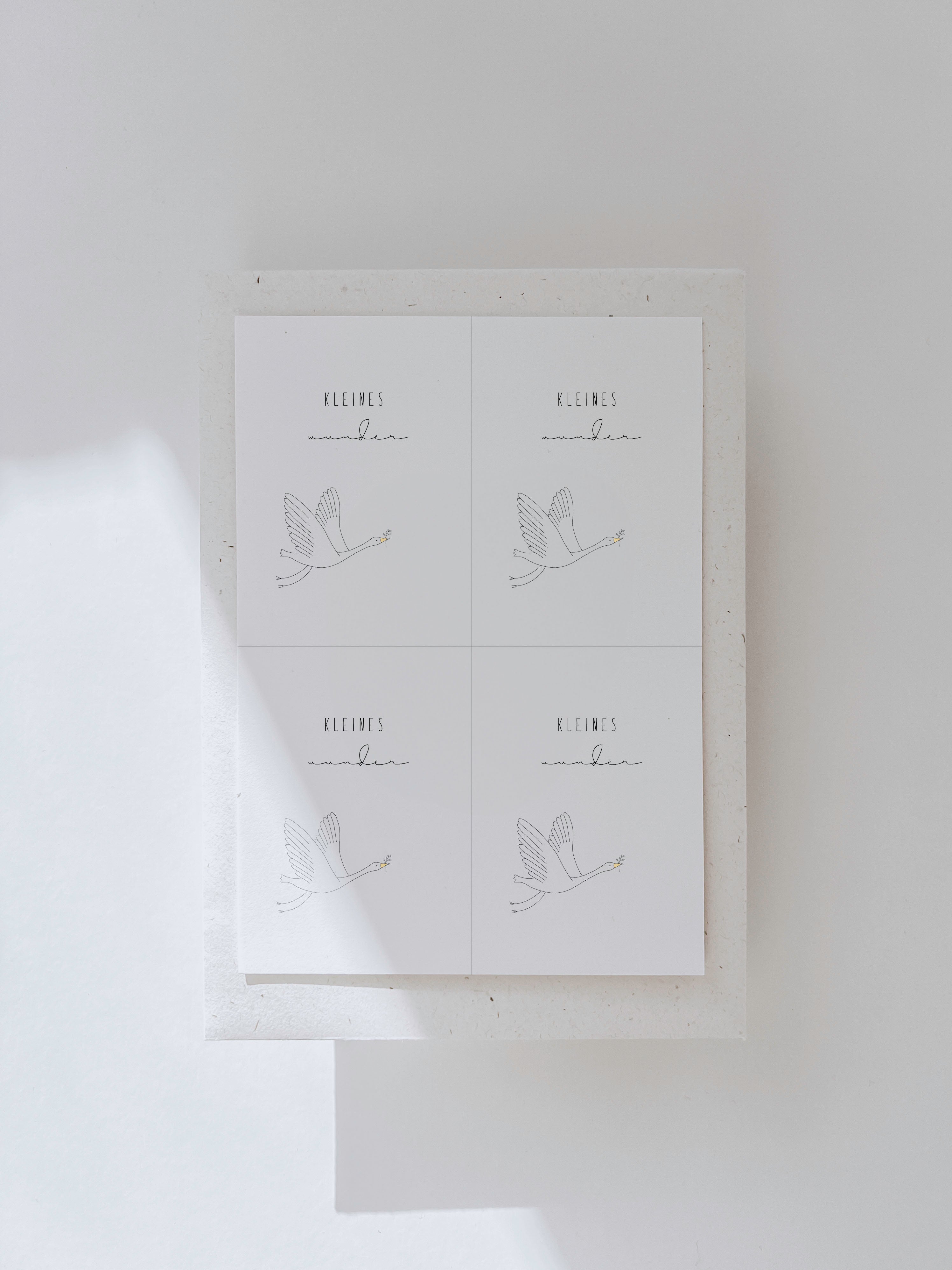 Geburtskarten Set Druckdatei - kleines Wunder