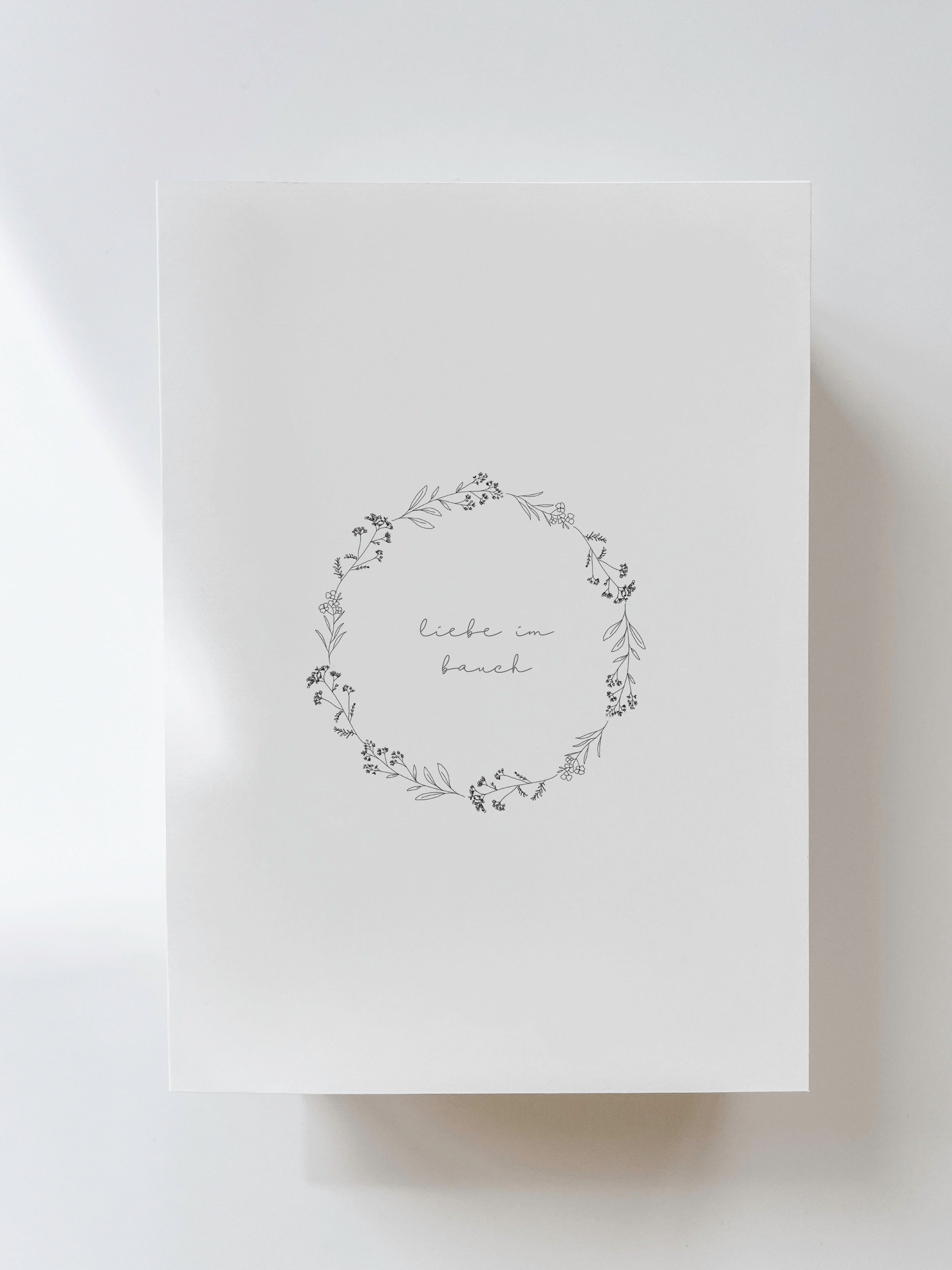 Mutterpasshülle Druckdatei - „Liebe im Bauch“