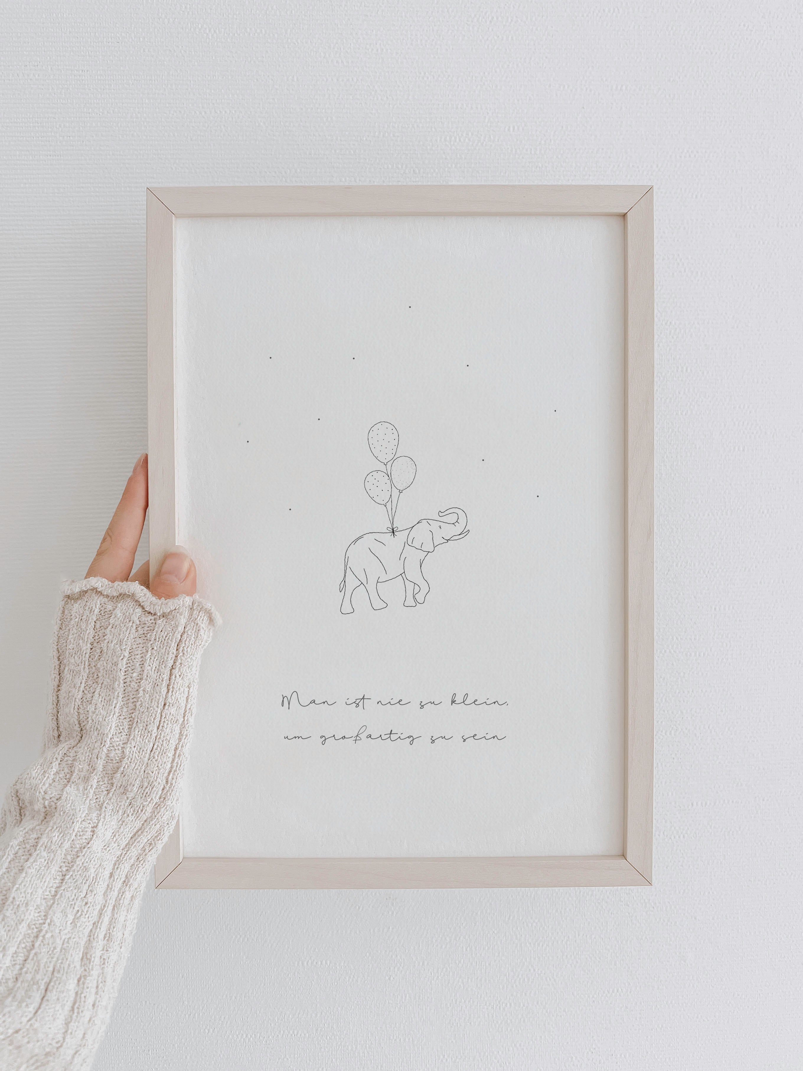 Poster Druckdatei - Elefant