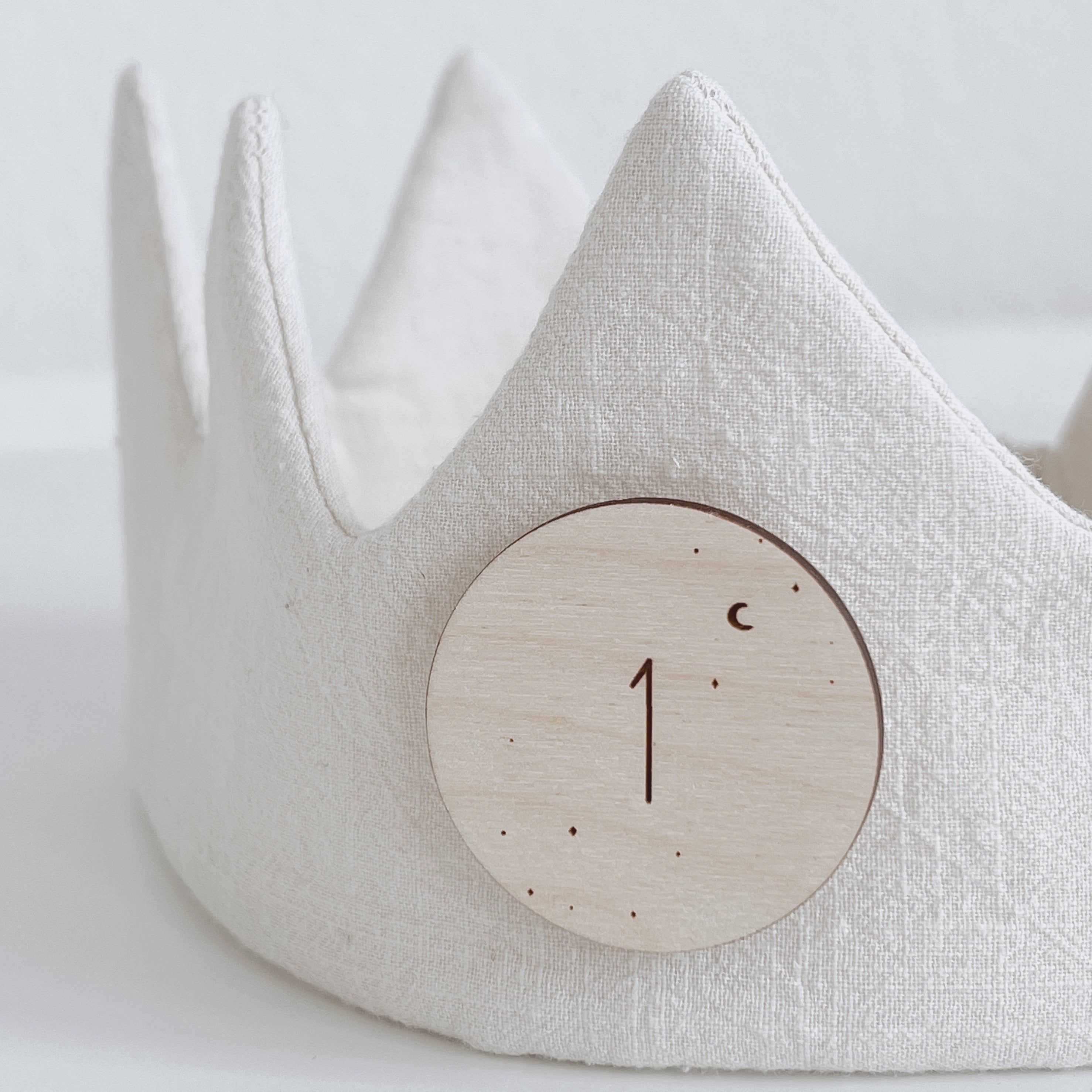 Holz Button für Geburtstagskrone - "Sterne"