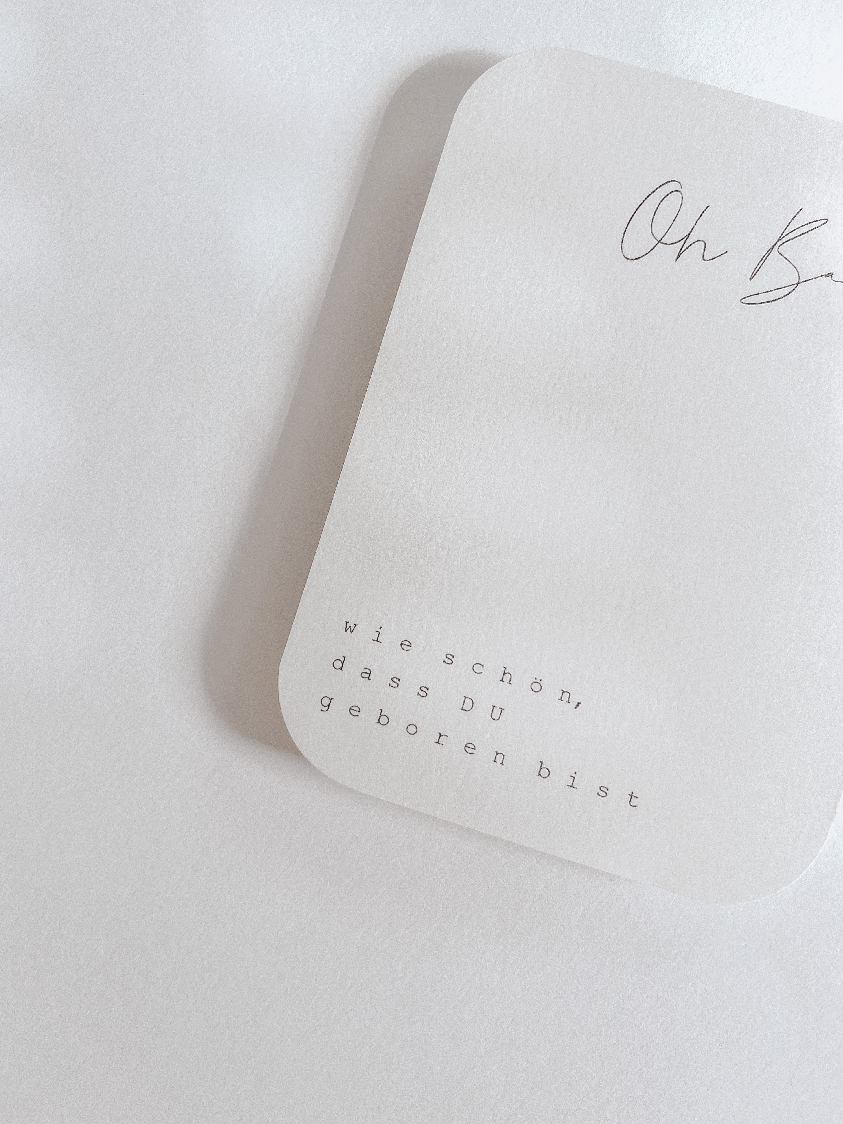 Karte zur Geburt - Oh Baby