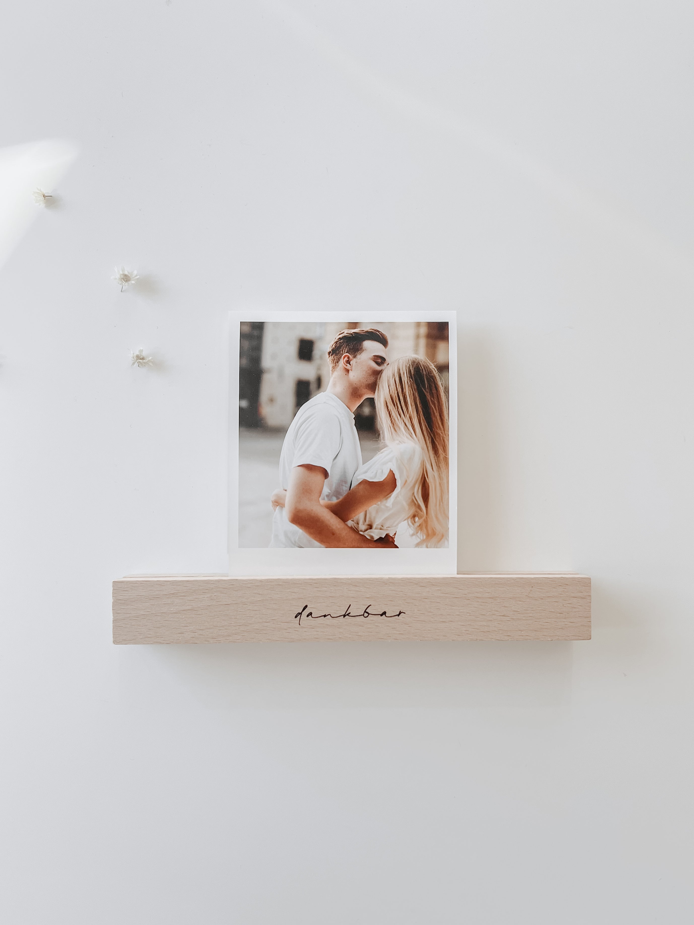 Kartenhalter aus Holz - dankbar