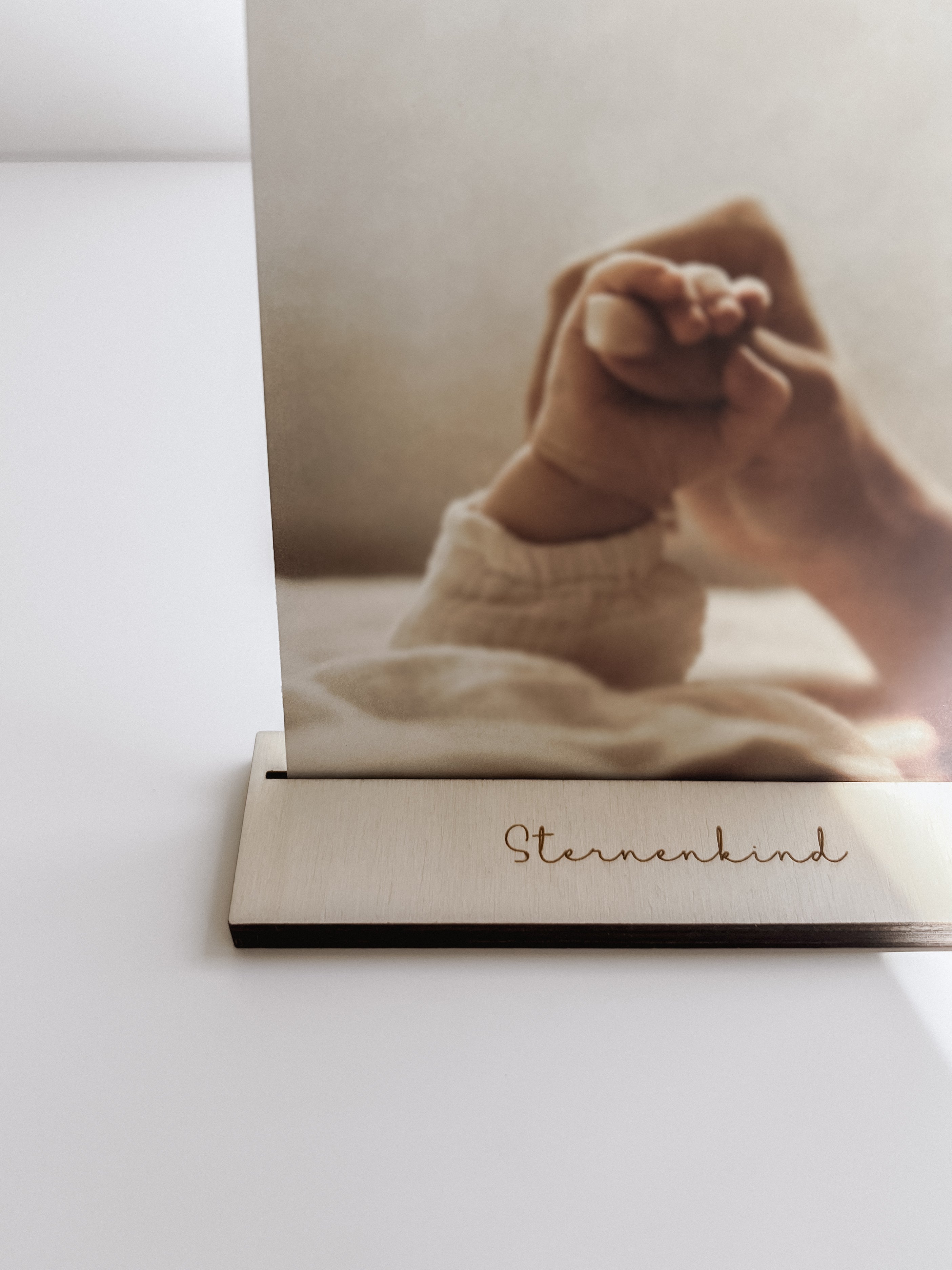 Kartenhalter aus Holz - Sternenkind