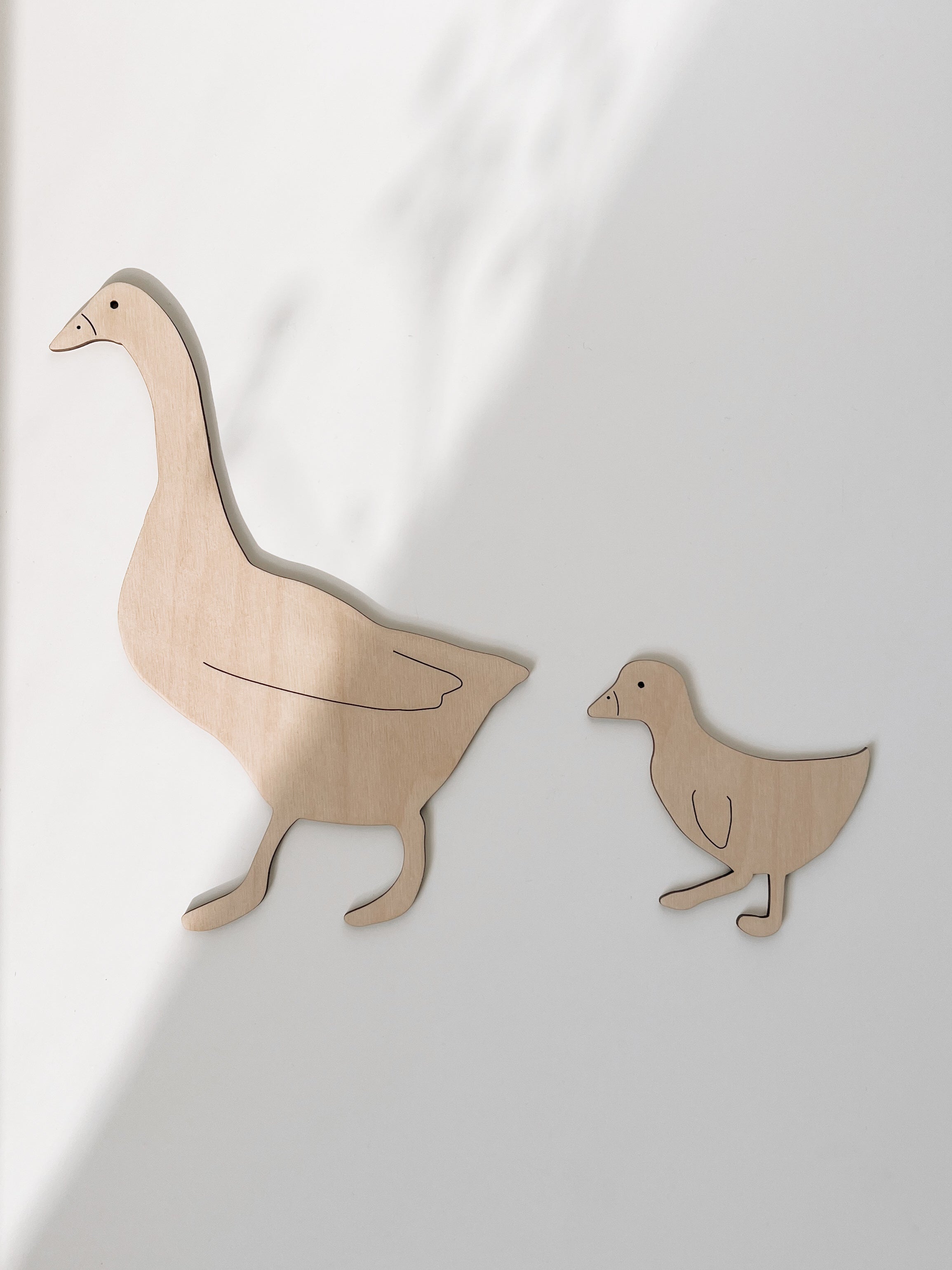 Wanddeko Holz Set - Gans & Küken