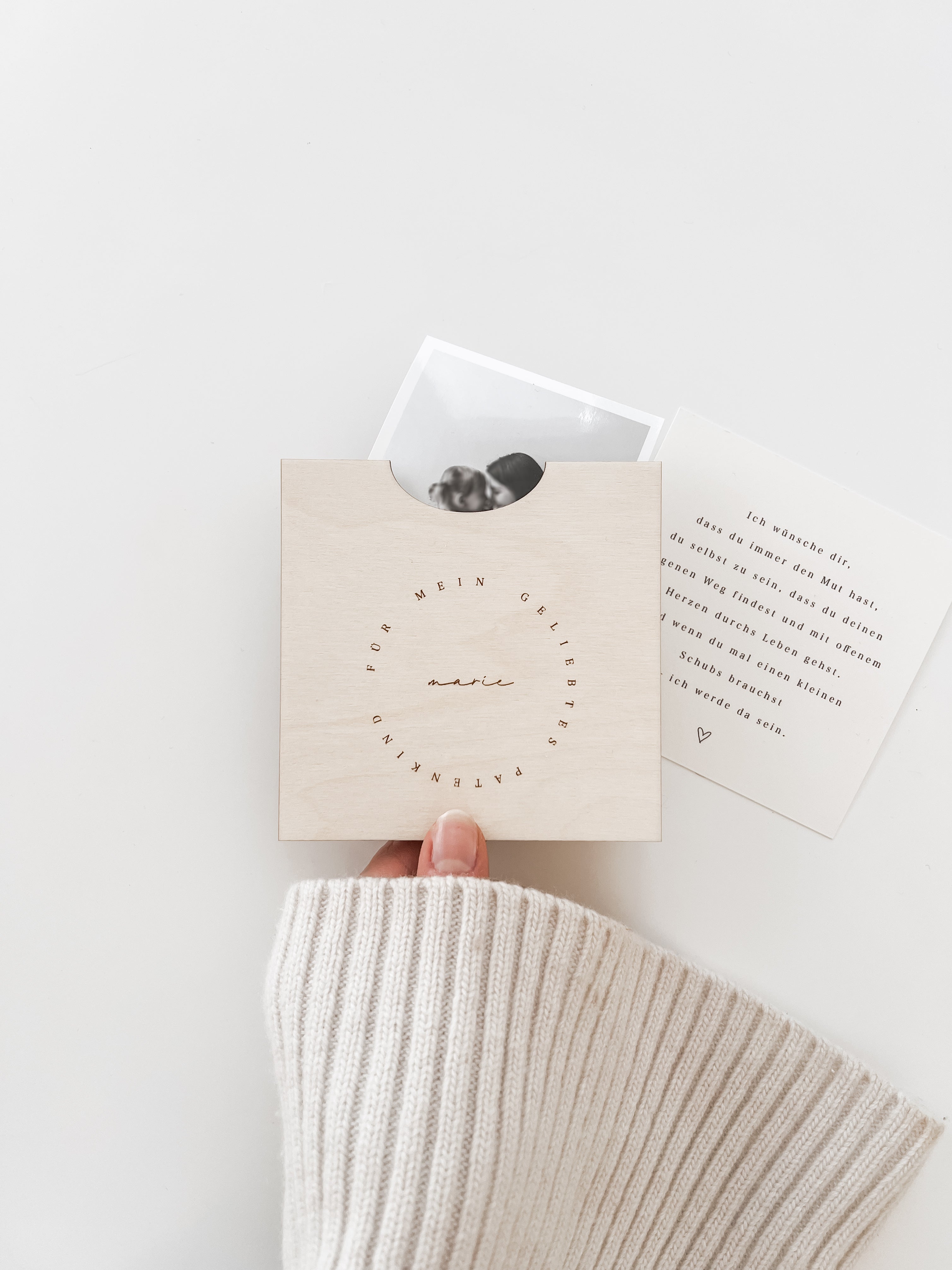 Holzkarte - Patenkind