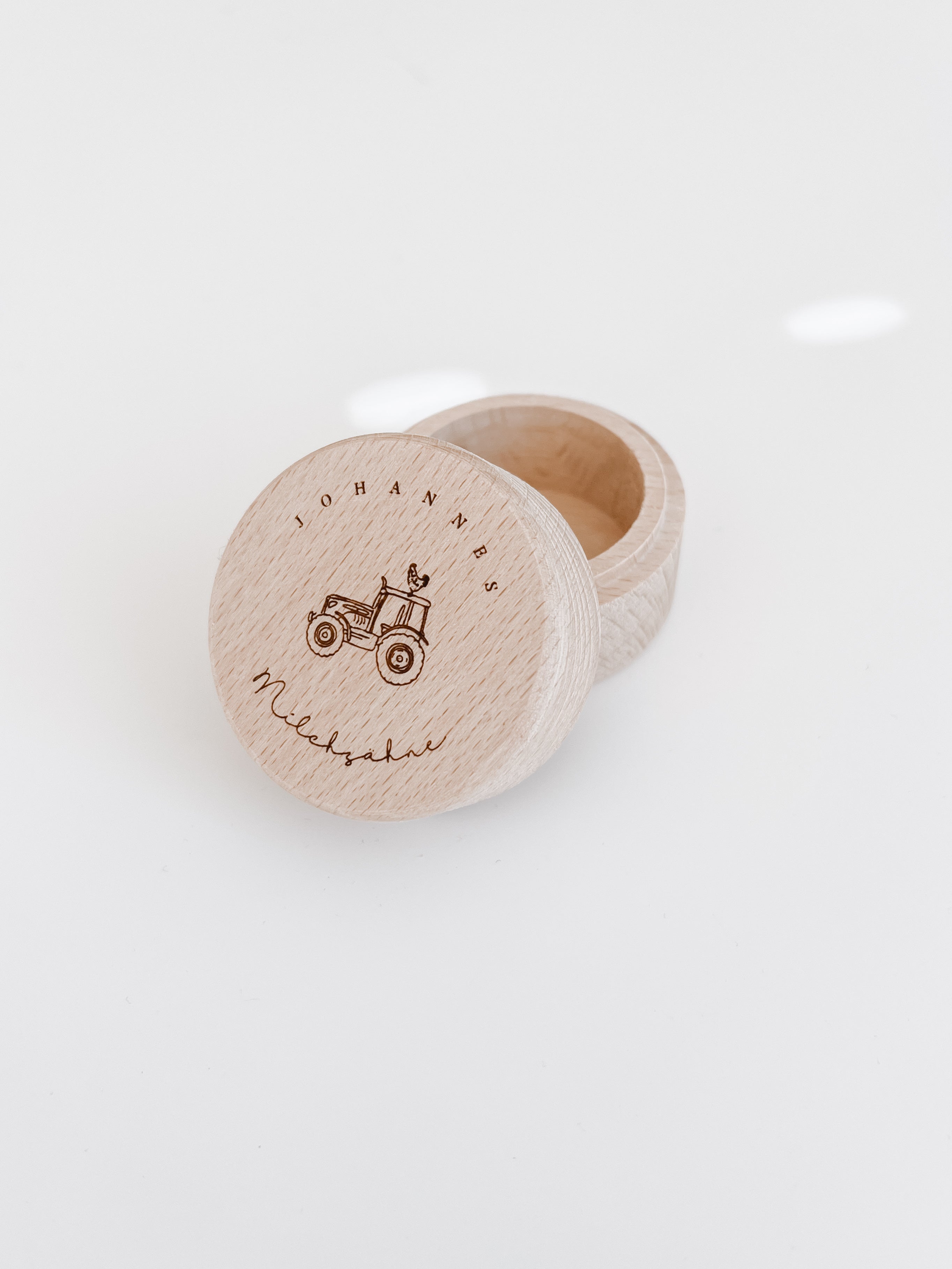 Personalisierte Spardose aus Holz mit Gravur Name