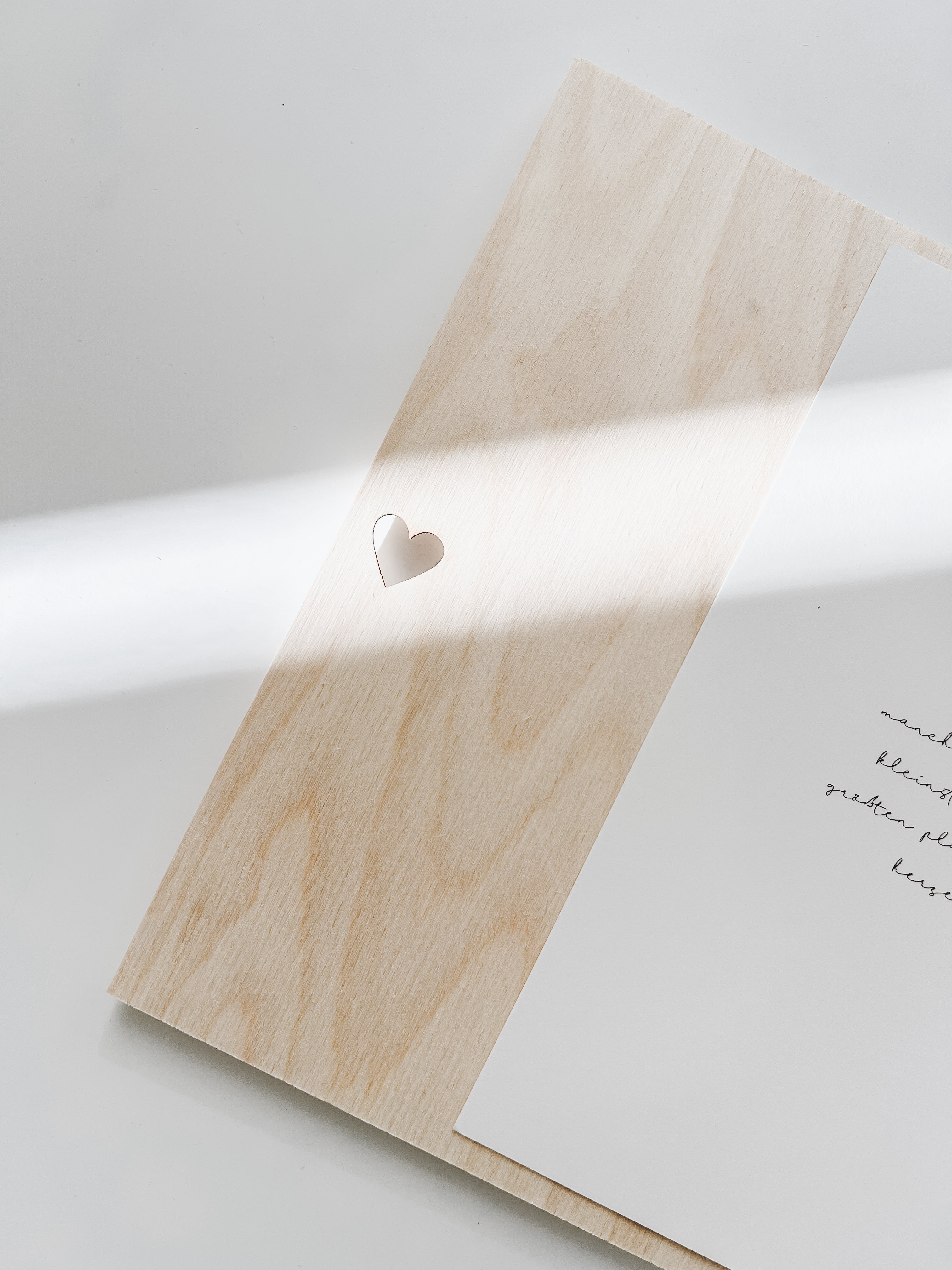 Erinnerungsalbum personalisiert aus Holz - Herz