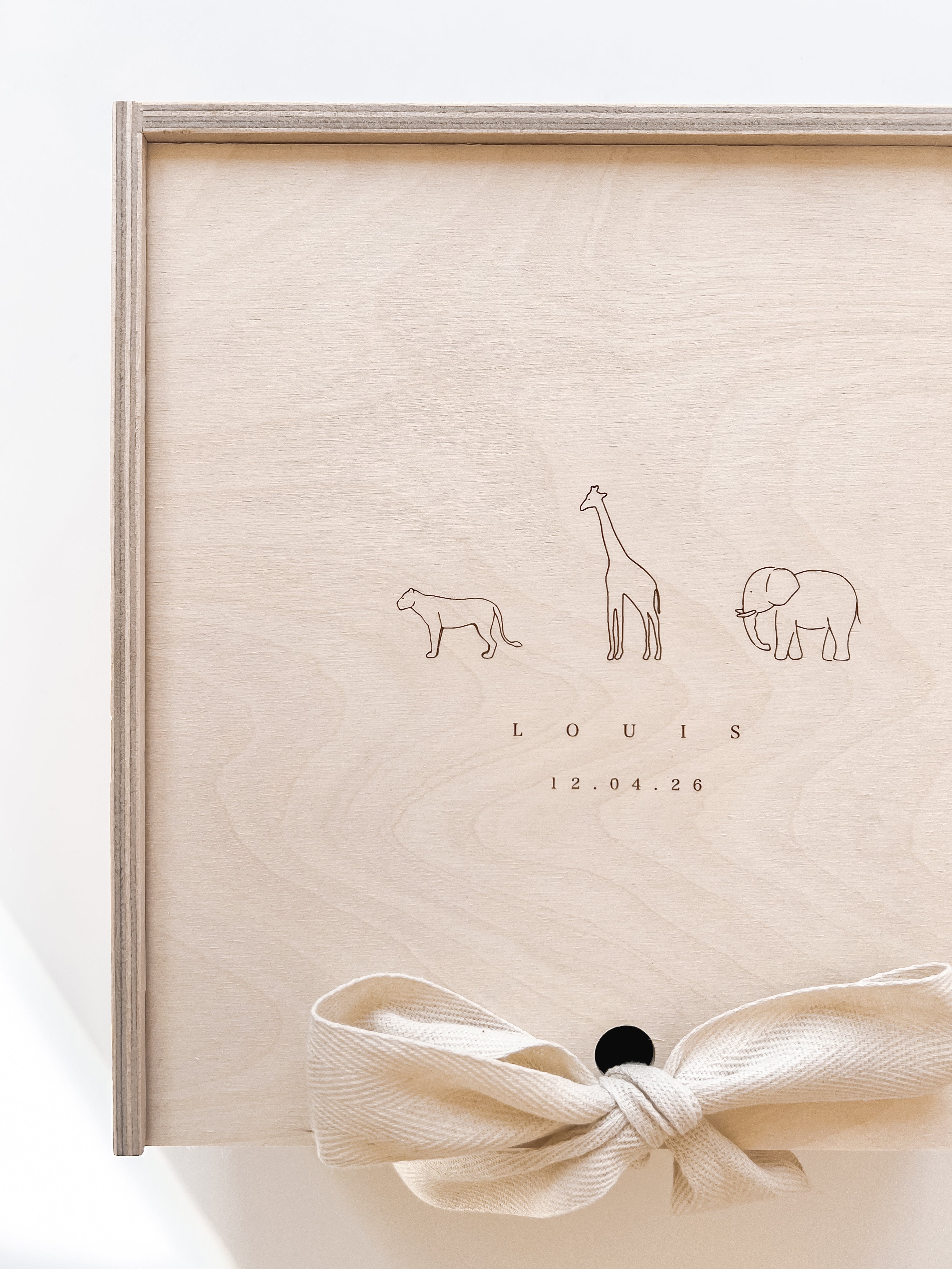 Erinnerungskiste Baby personalisiert - Safari