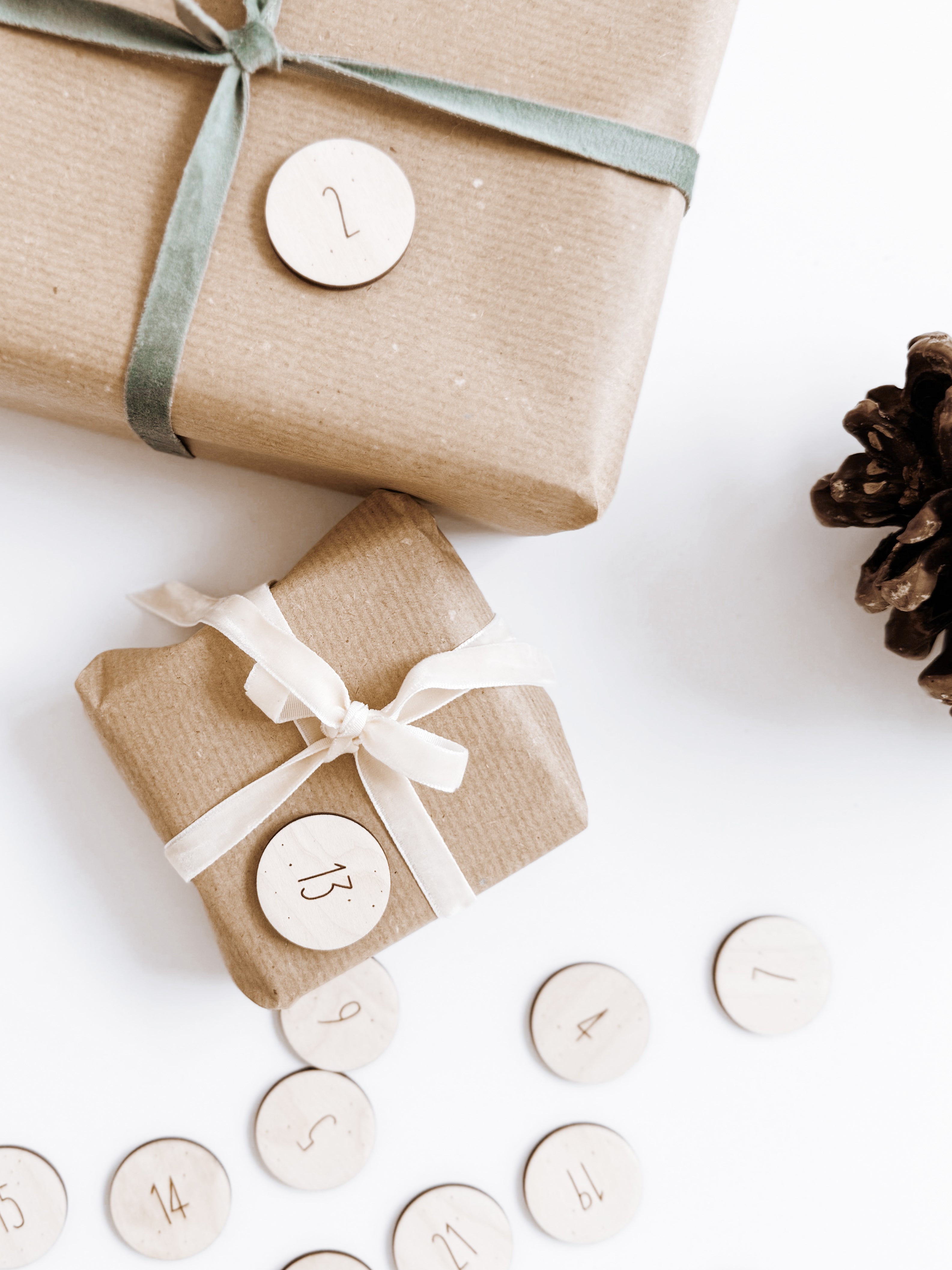 Adventskalender Zahlen - Sterne