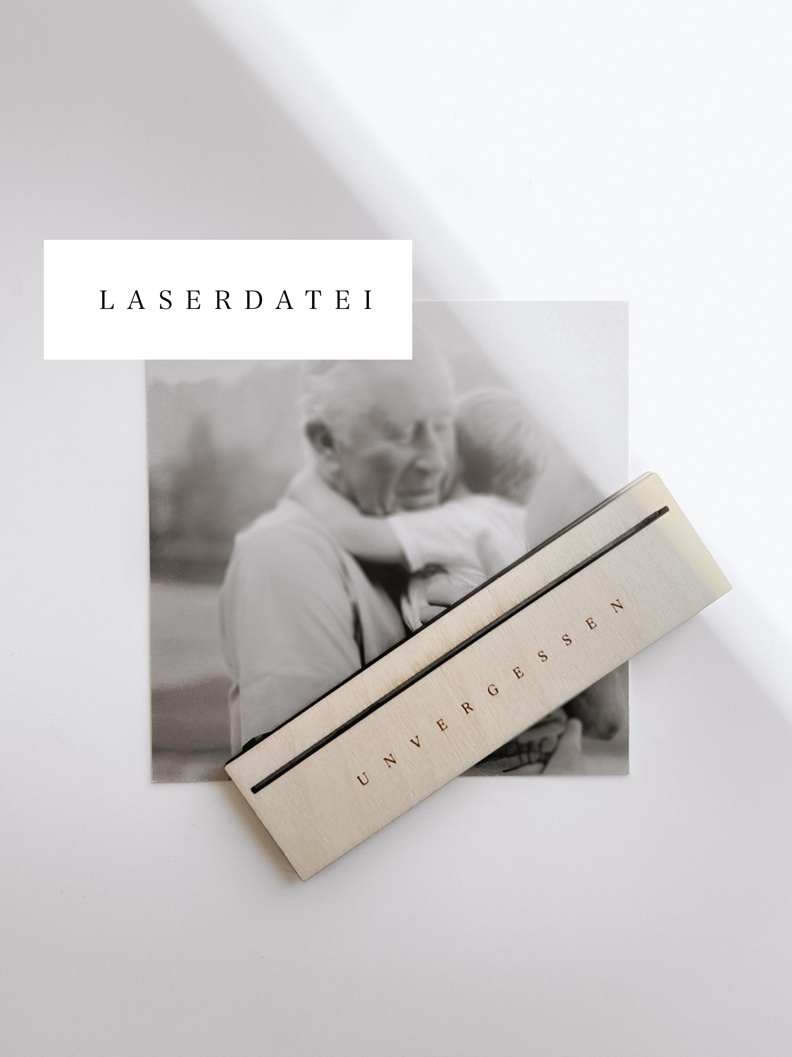 Laserdatei Kartenhalter - Unvergessen