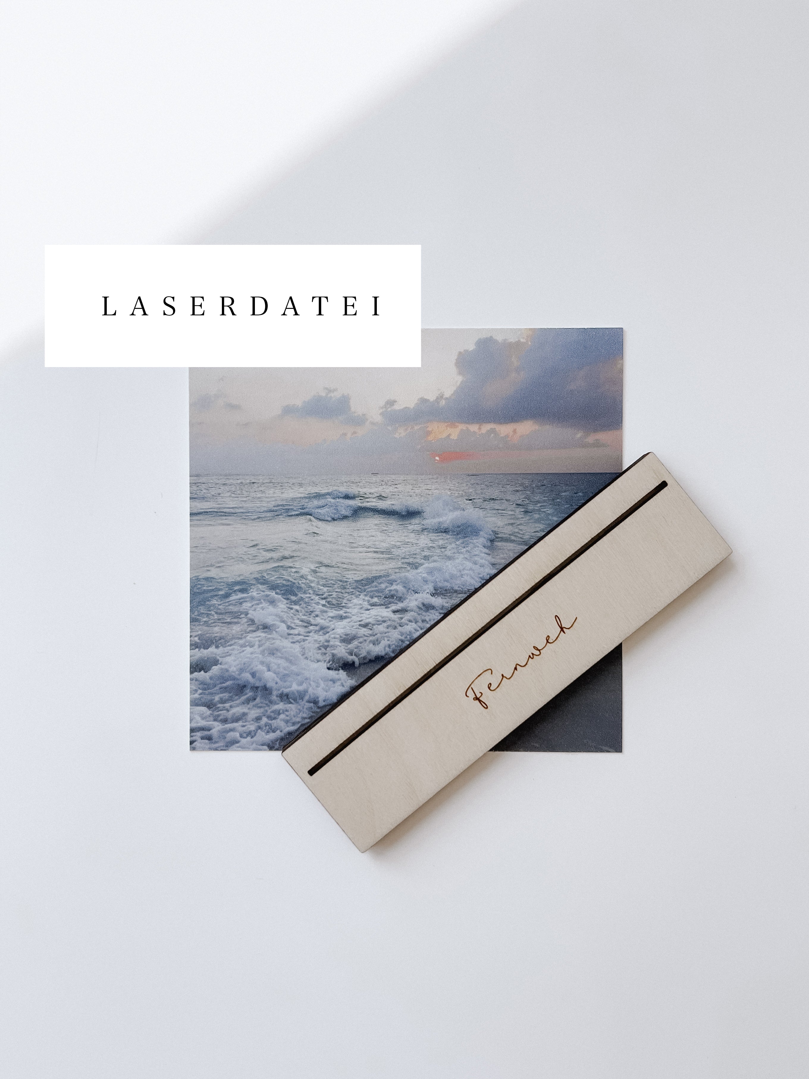 Laserdatei Kartenhalter - Fernweh