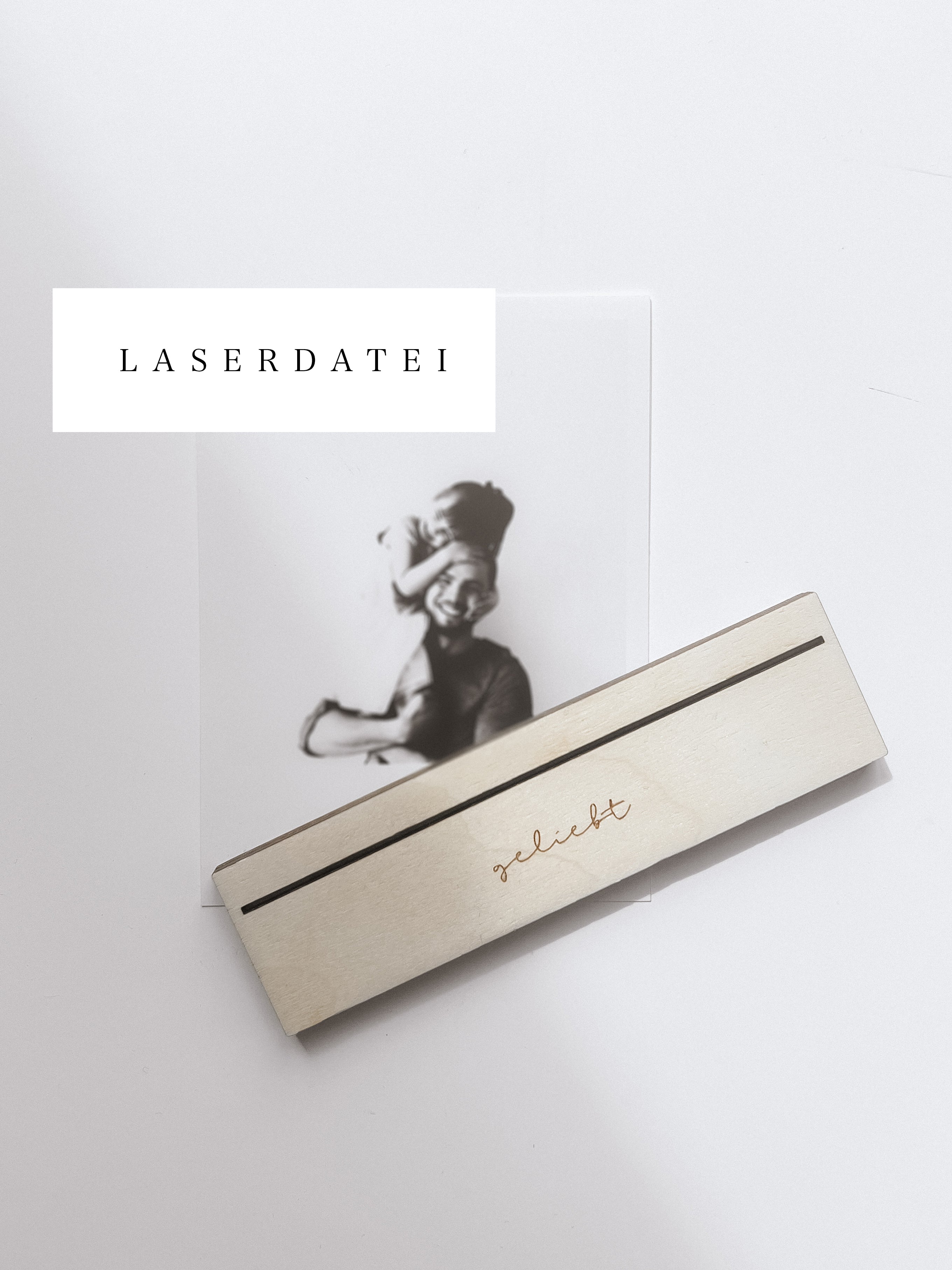 Laserdatei Kartenhalter - geliebt
