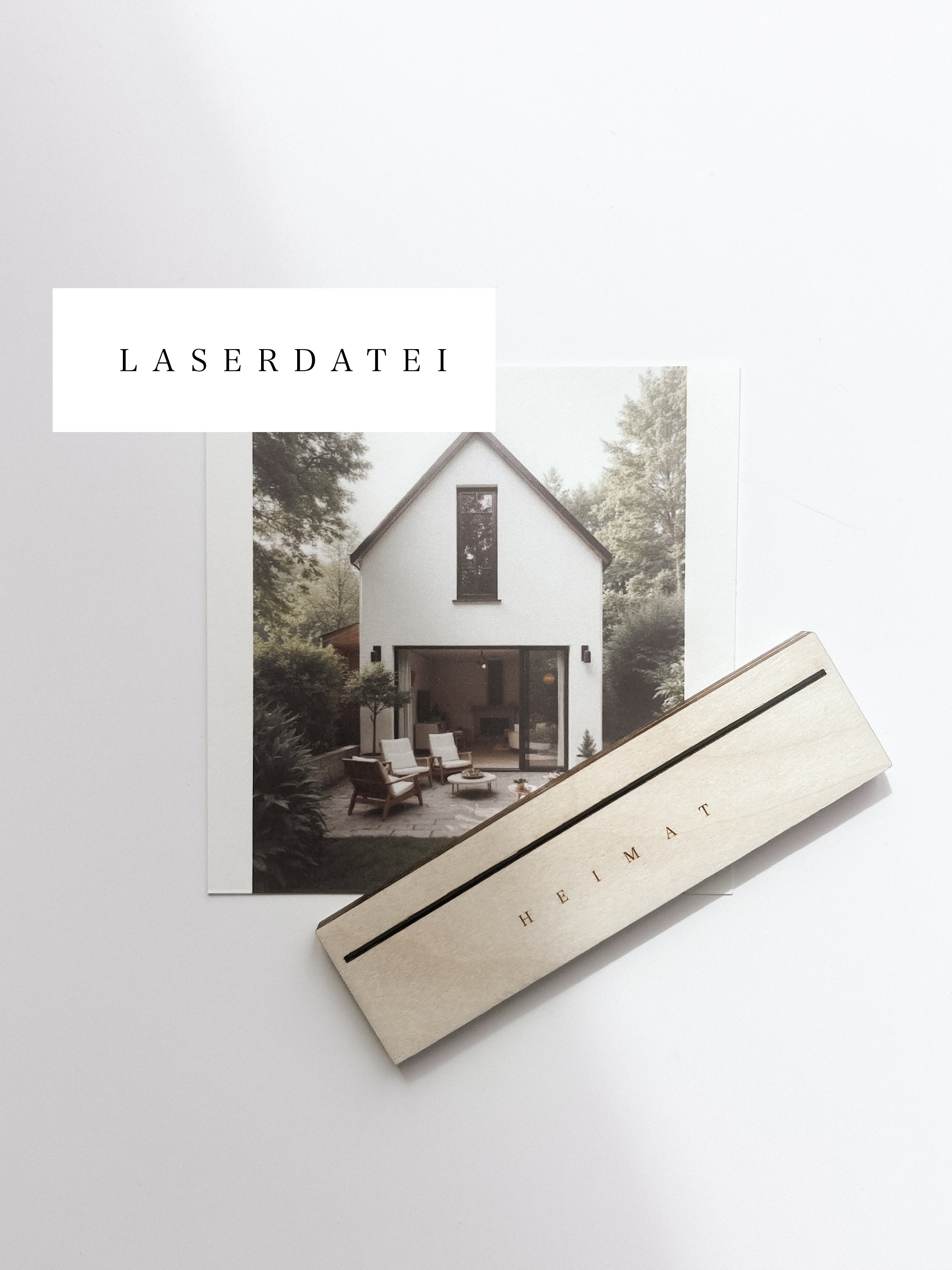Laserdatei Kartenhalter - Heimat