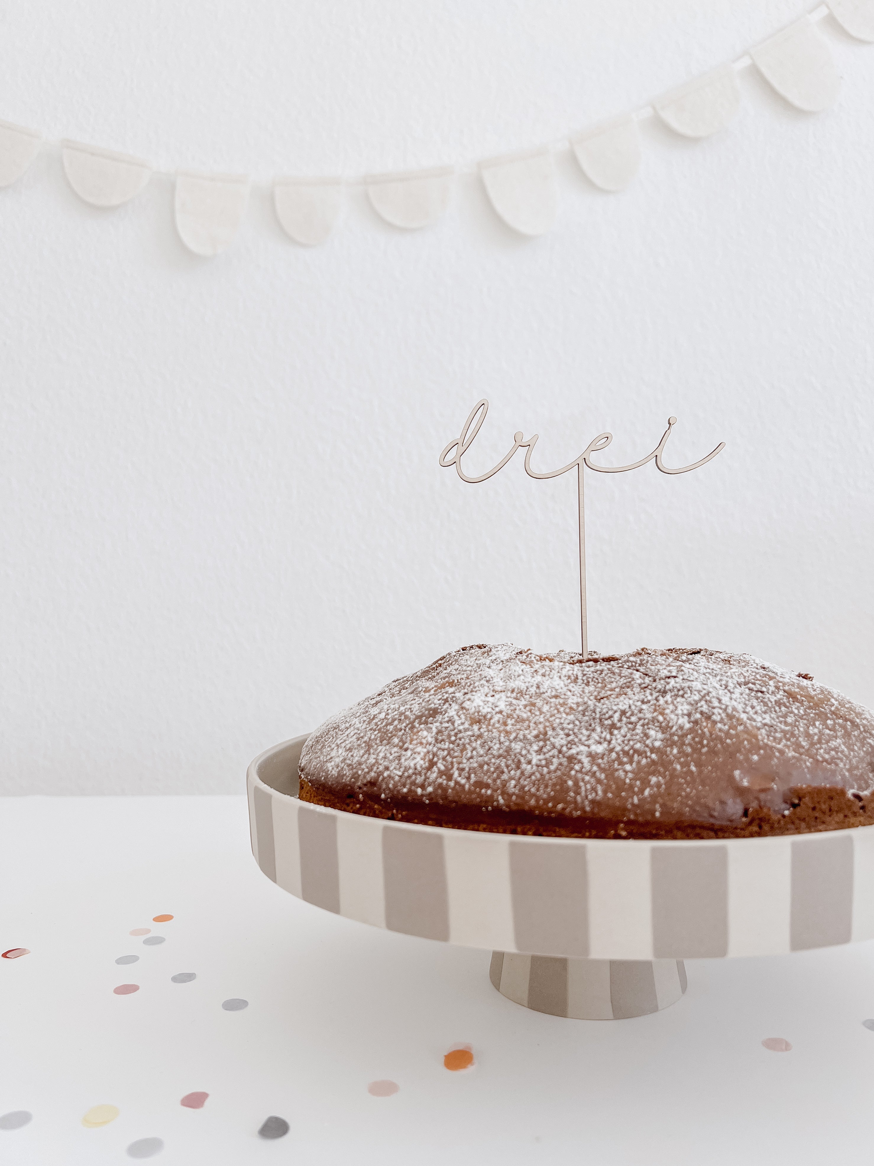 Caketopper aus Holz - Zahlen