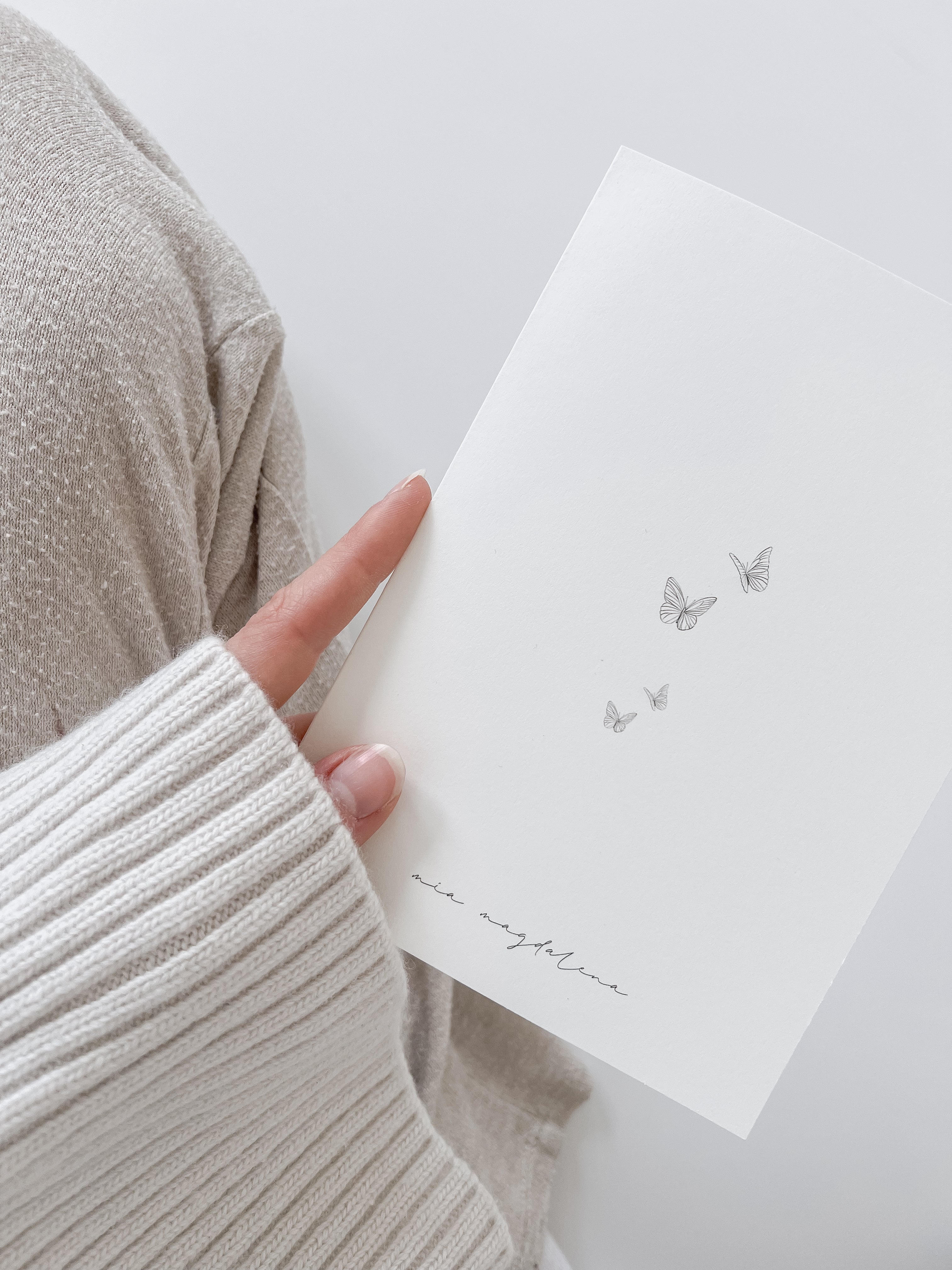 Mutterpasshülle personalisiert mit Namen - Schmetterling