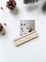 Weihnachts- Kartenhalter aus Holz - merry christmas