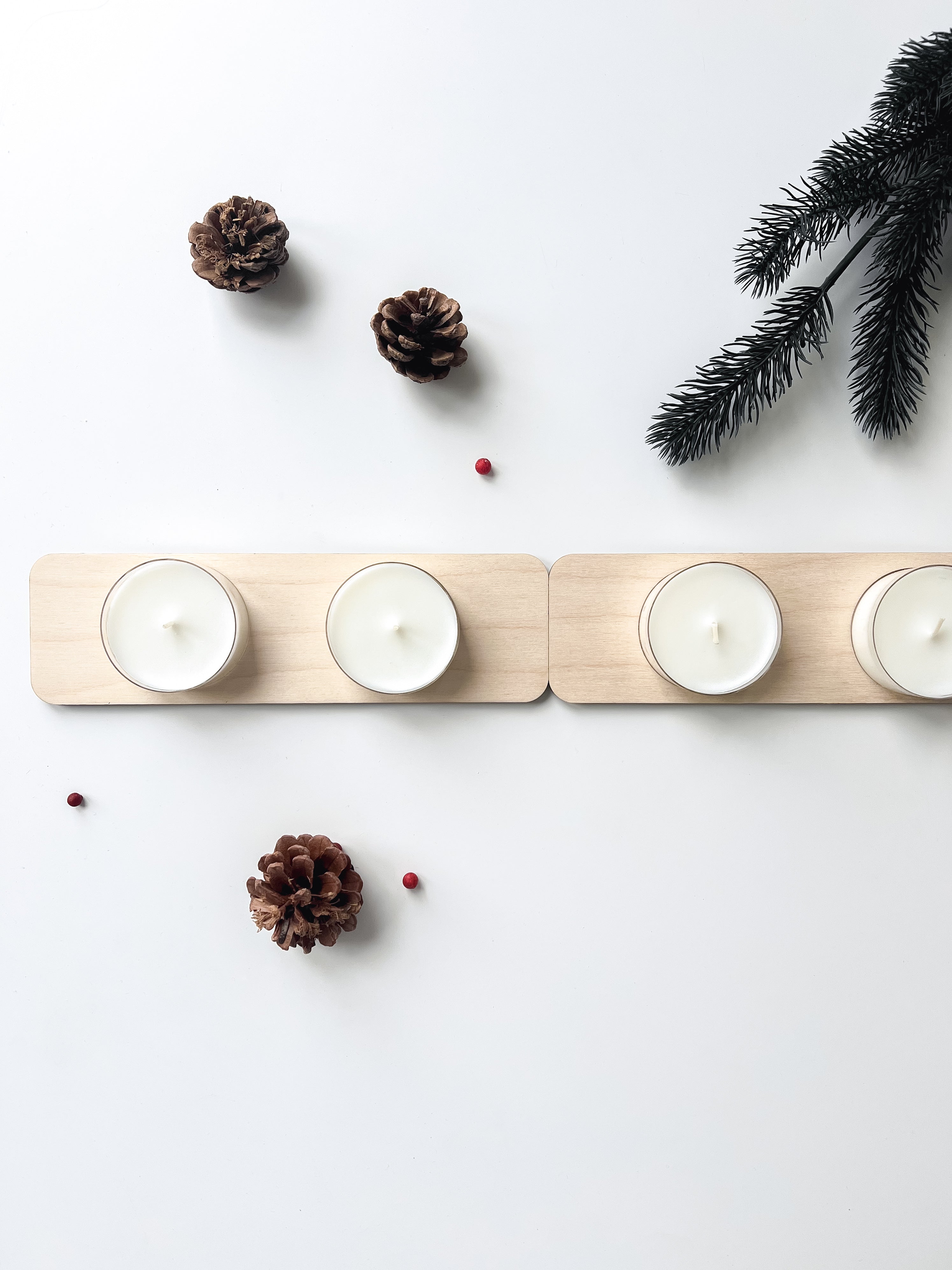 Adventskranz 2er Set - Holz