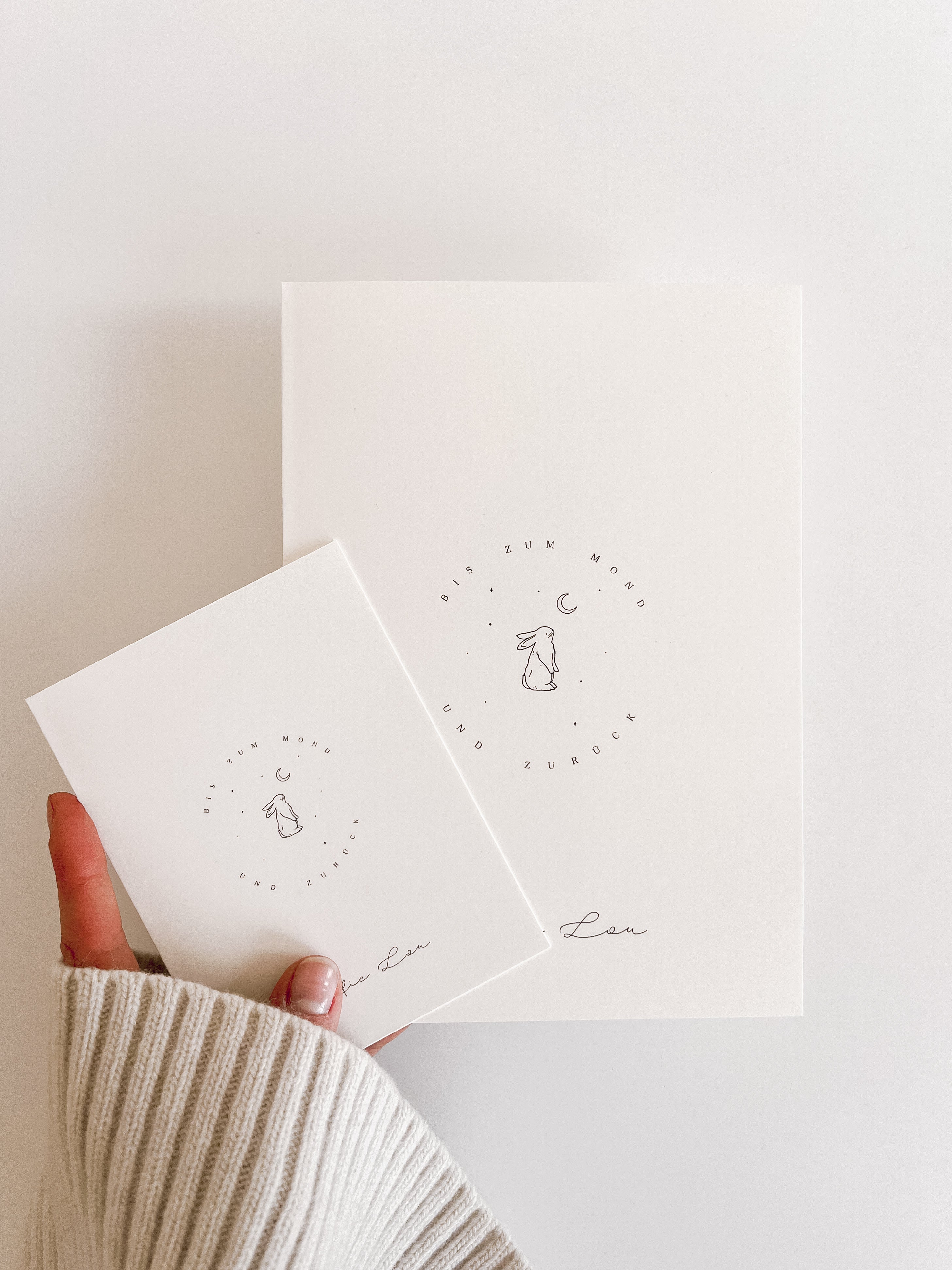 Personalisierte U- Heft und Impfpasshülle - kleiner Hase