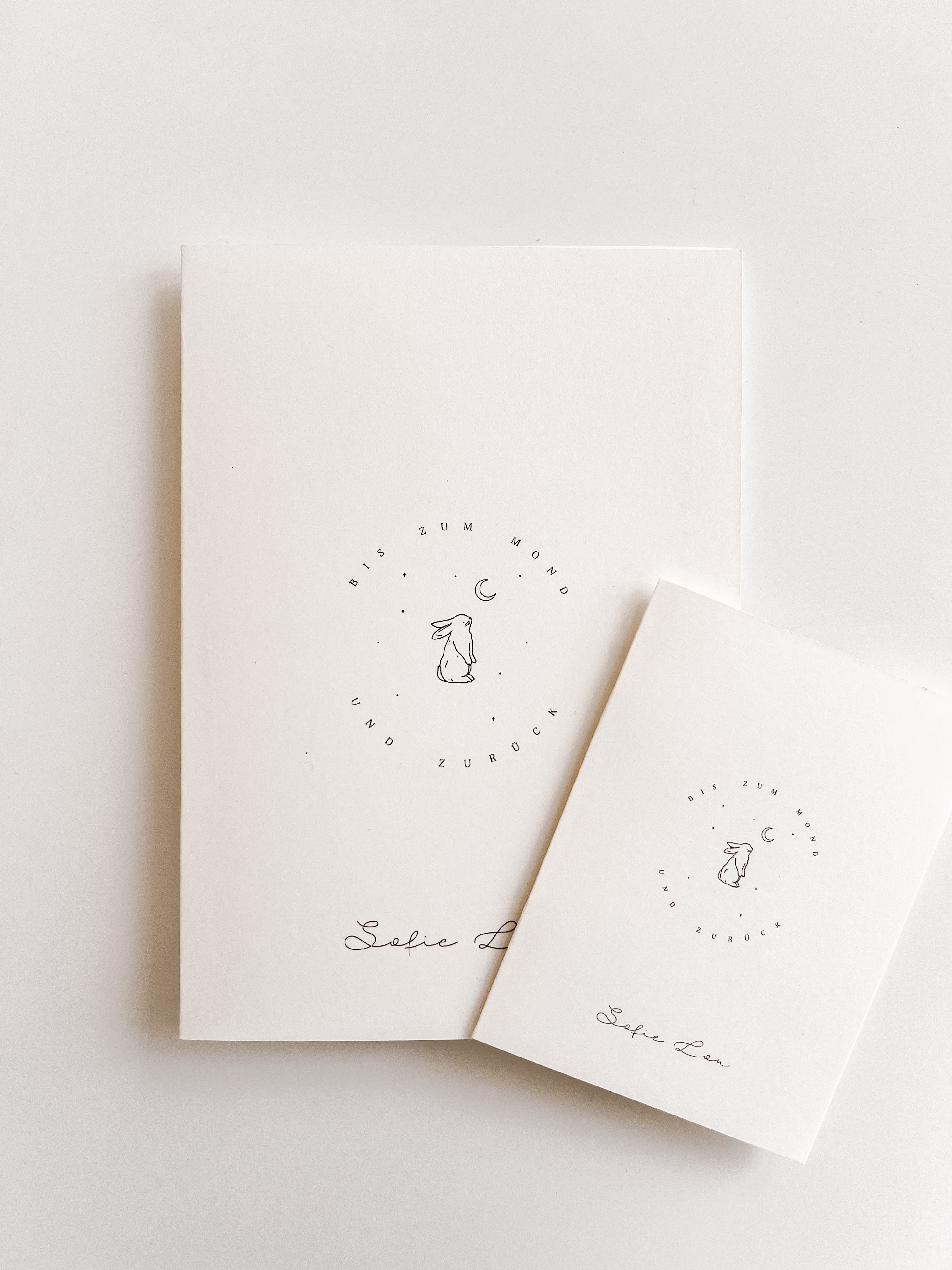 Personalisierte U- Heft und Impfpasshülle - kleiner Hase