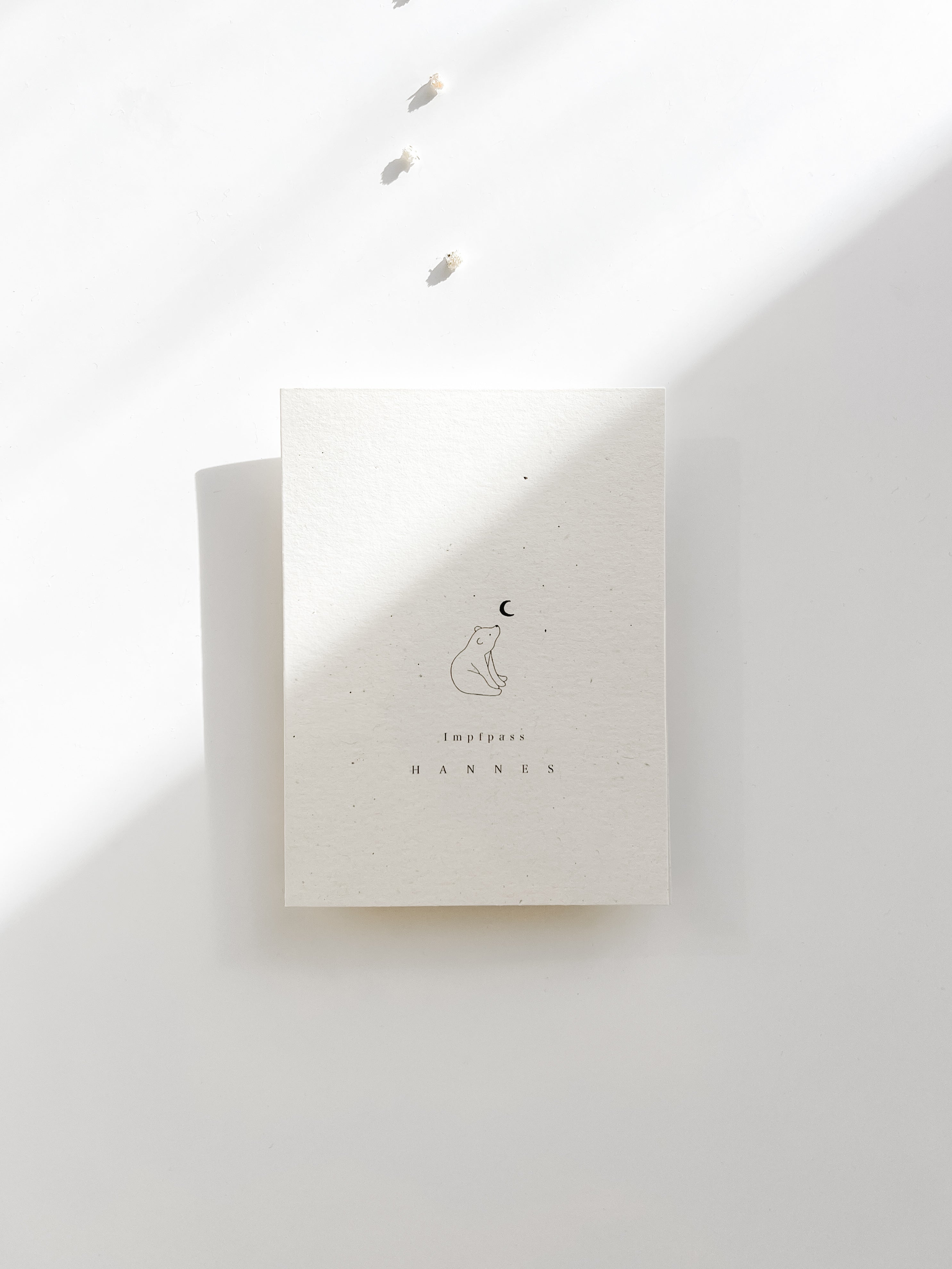 Personalisierte U- Heft und Impfpasshülle - kleiner Bär