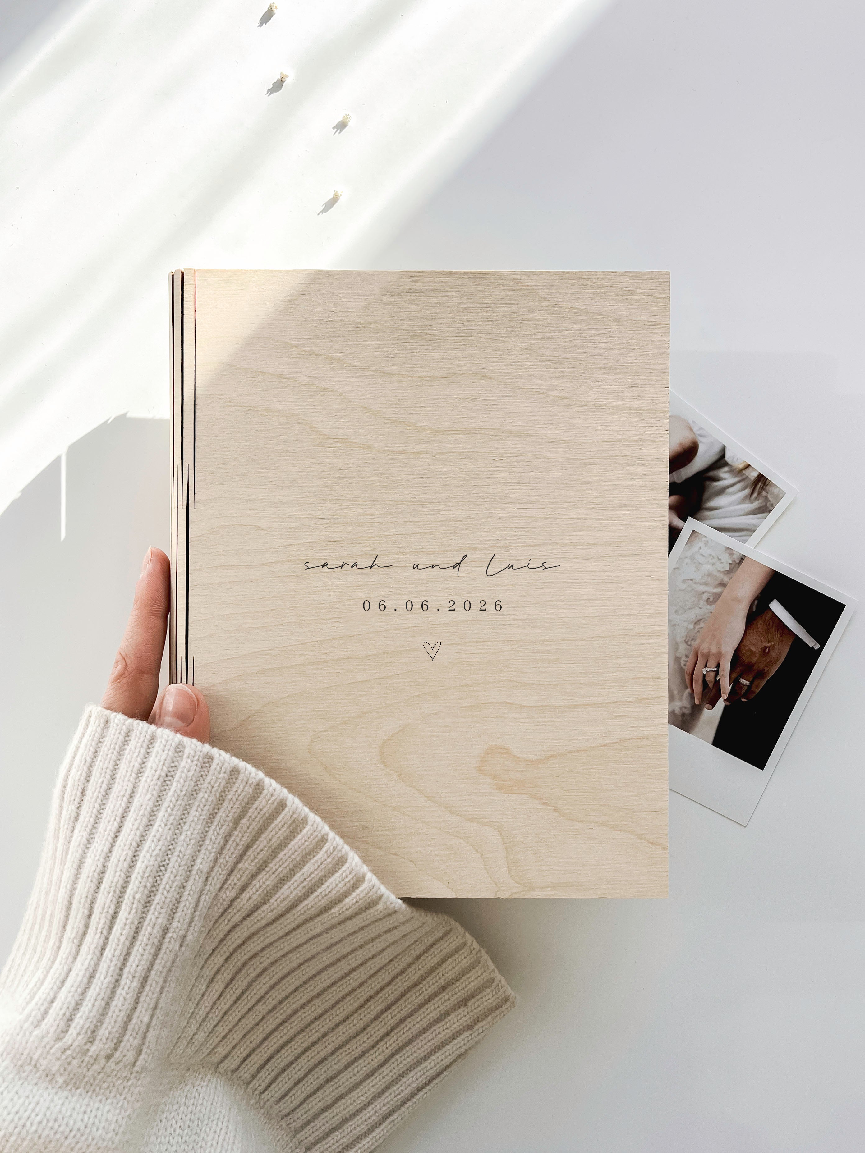Hochzeit Erinnerungsalbum aus Holz