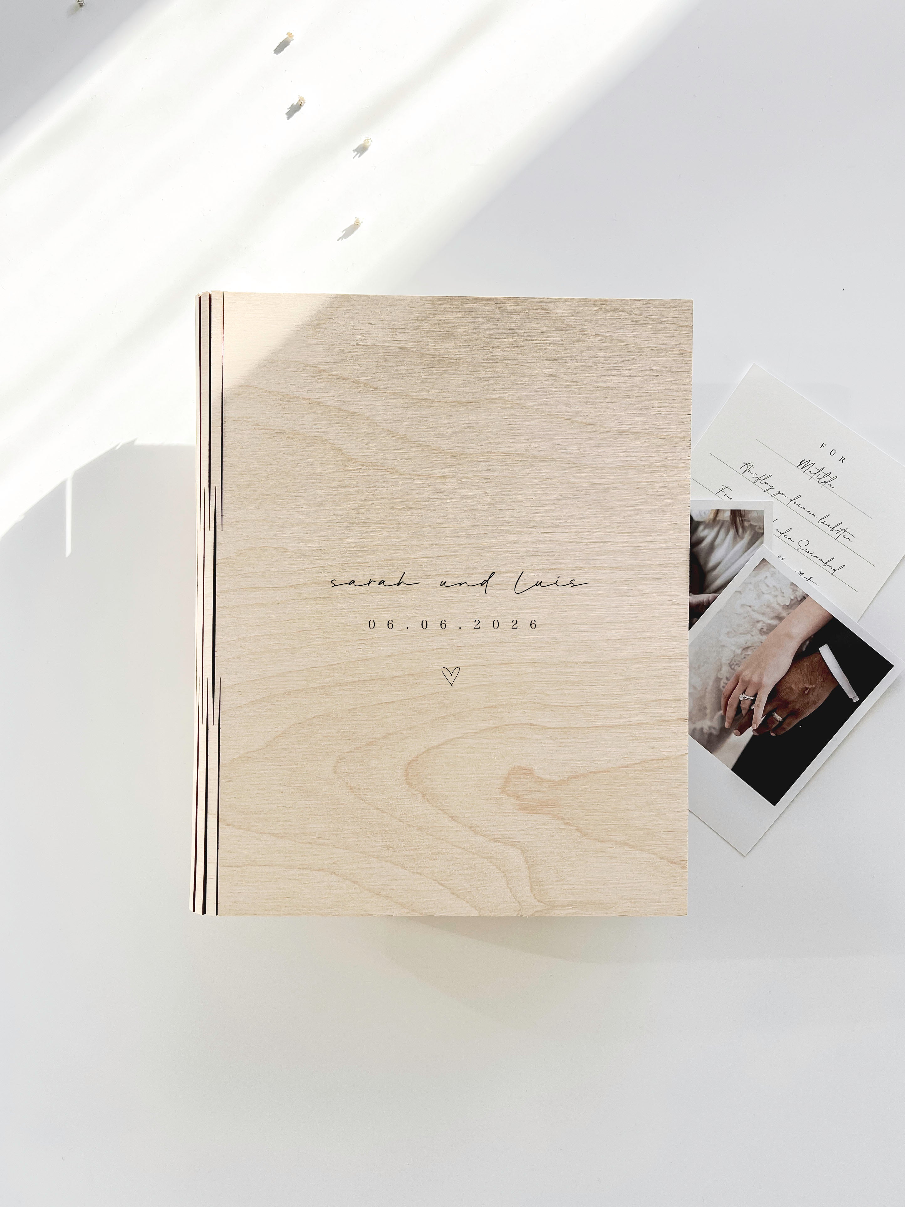 Hochzeit Erinnerungsalbum aus Holz
